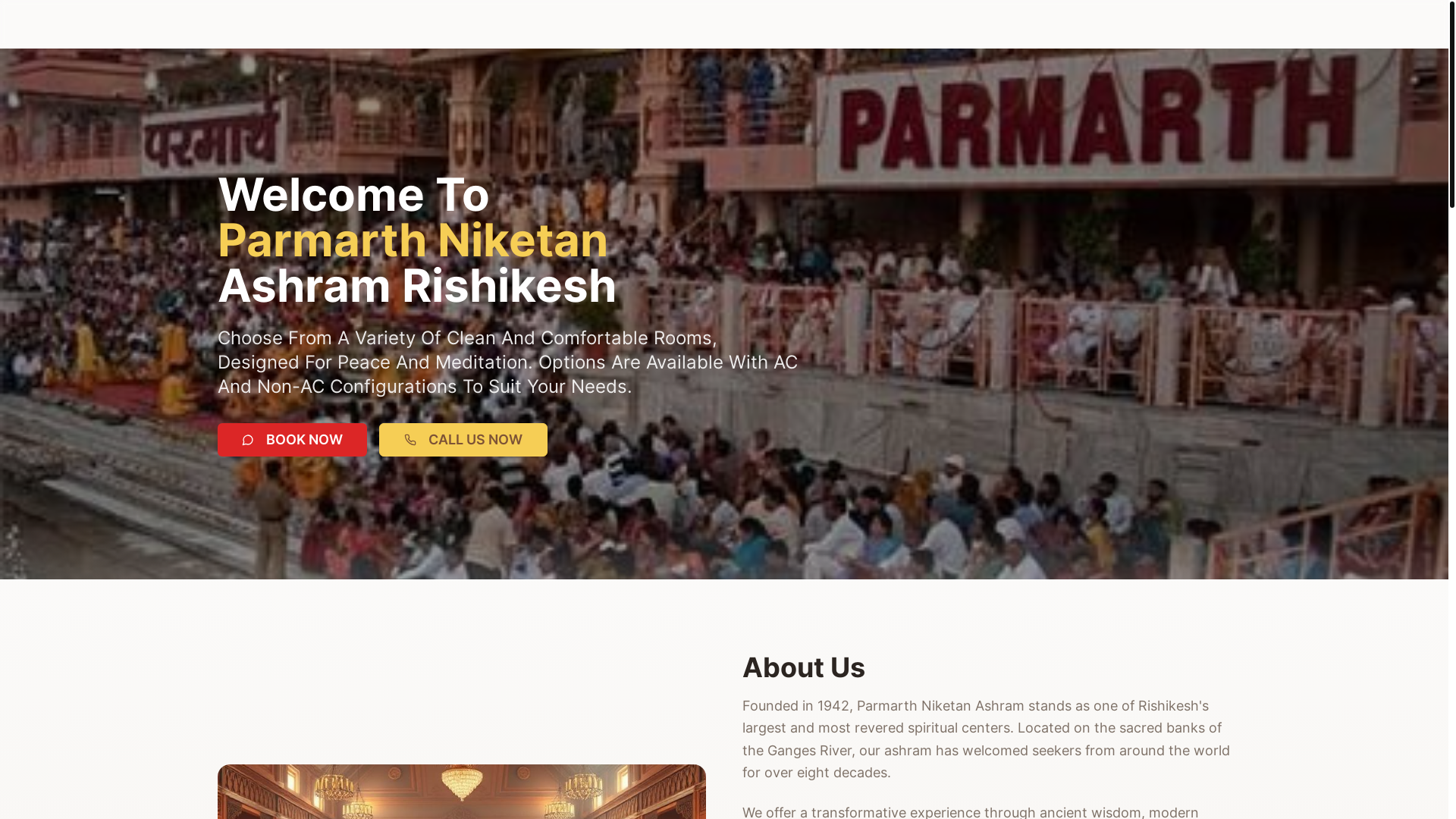 website screenshot of https://parmarthplace.org/