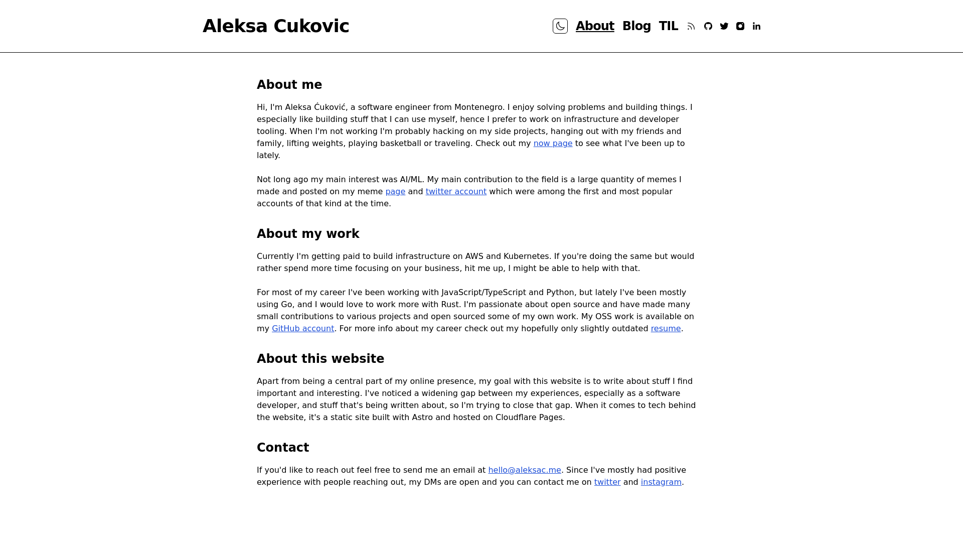 website screenshot of https://aleksac-me.pages.dev/