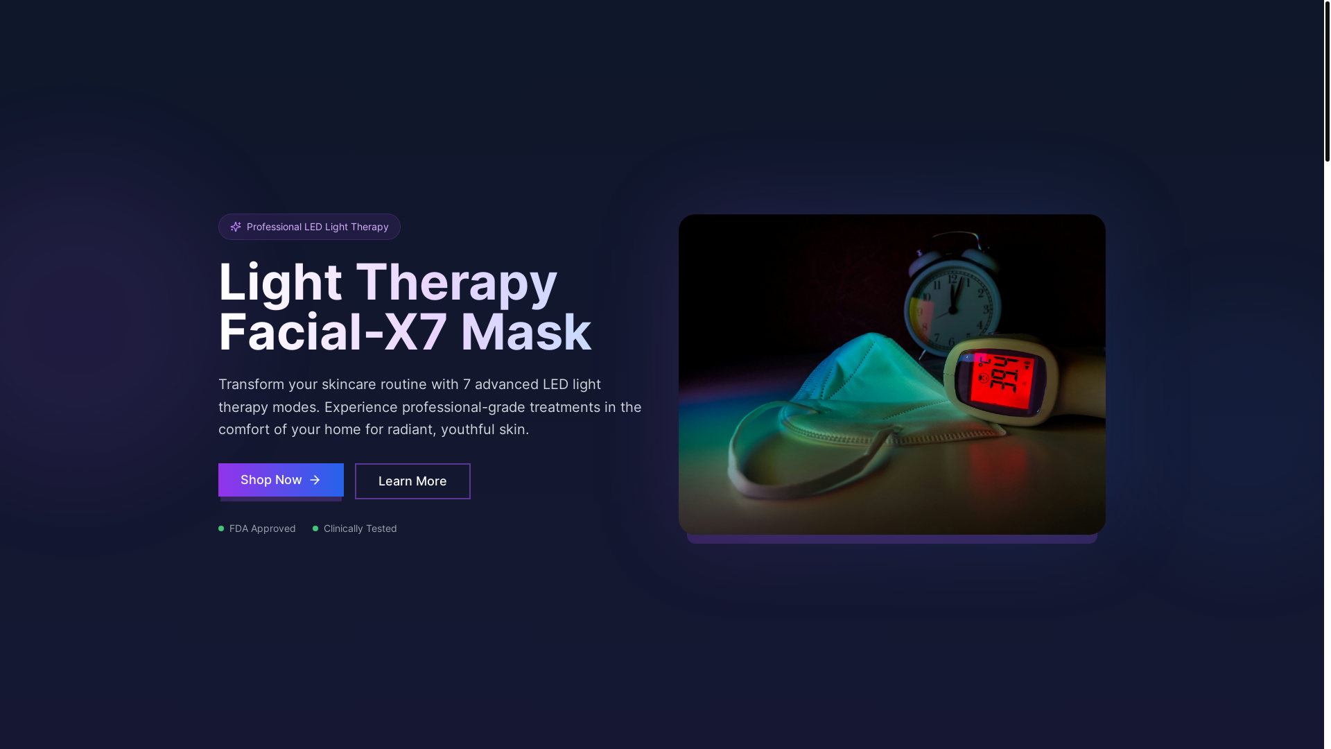 website screenshot of https://apexfacemask.com/