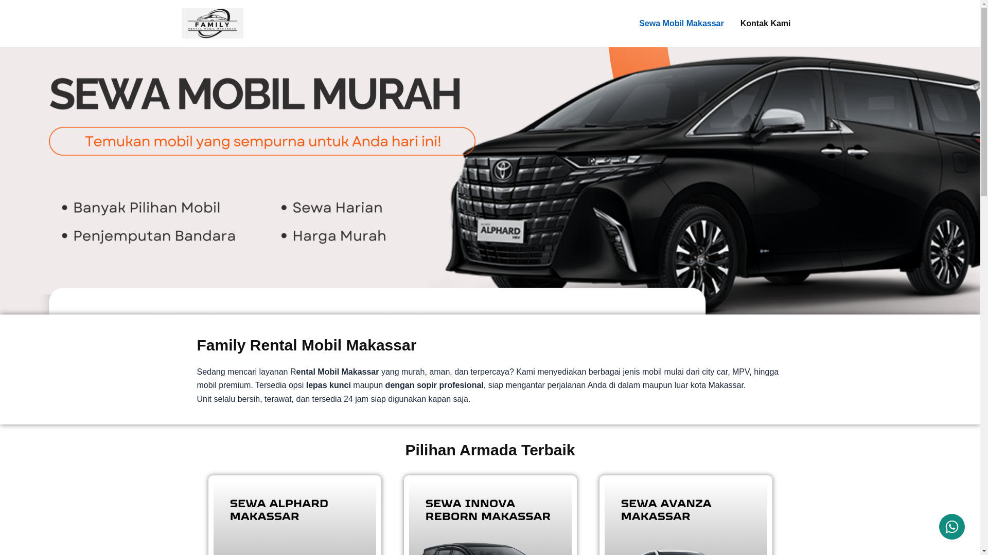 website screenshot of https://familyrentalmobilmakassar.com/
