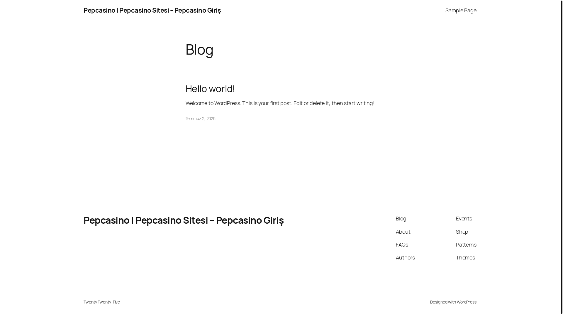website screenshot of https://pepcasinositesi.com/