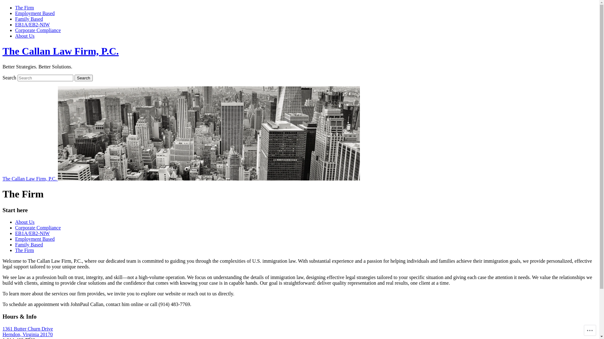 website screenshot of https://callanlaw.org/