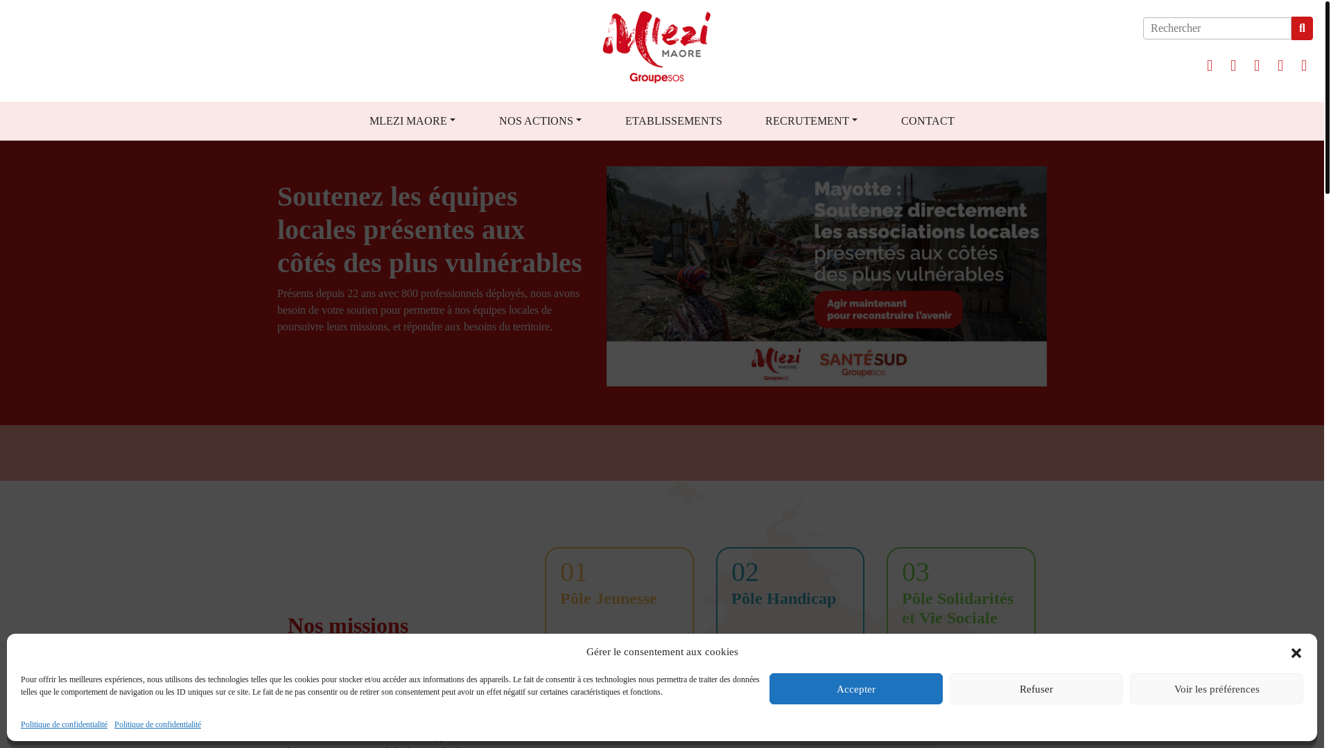 website screenshot of https://www.mlezi-maore.com/
