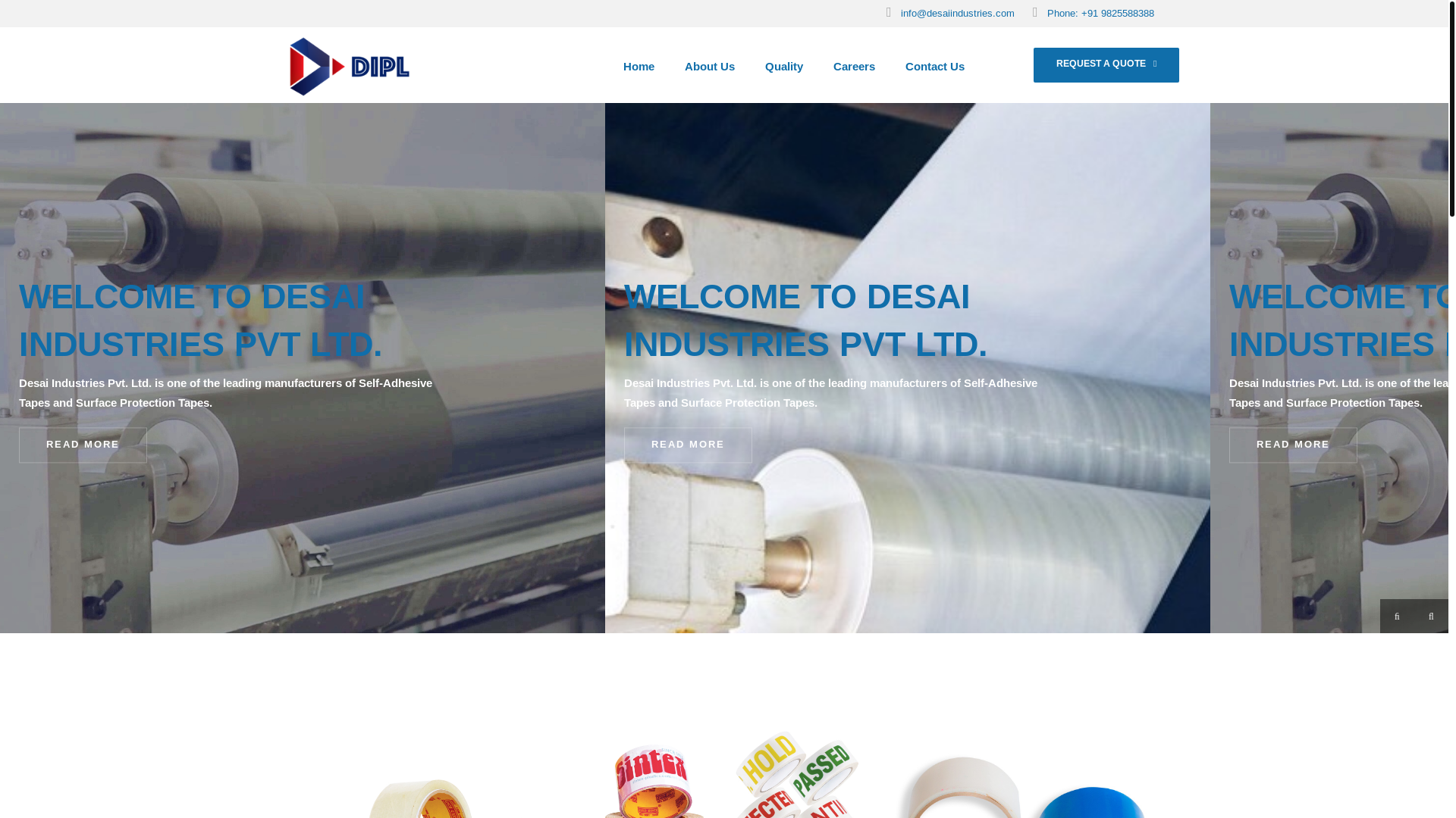 website screenshot of https://desaiindustrieswebsite.pages.dev/