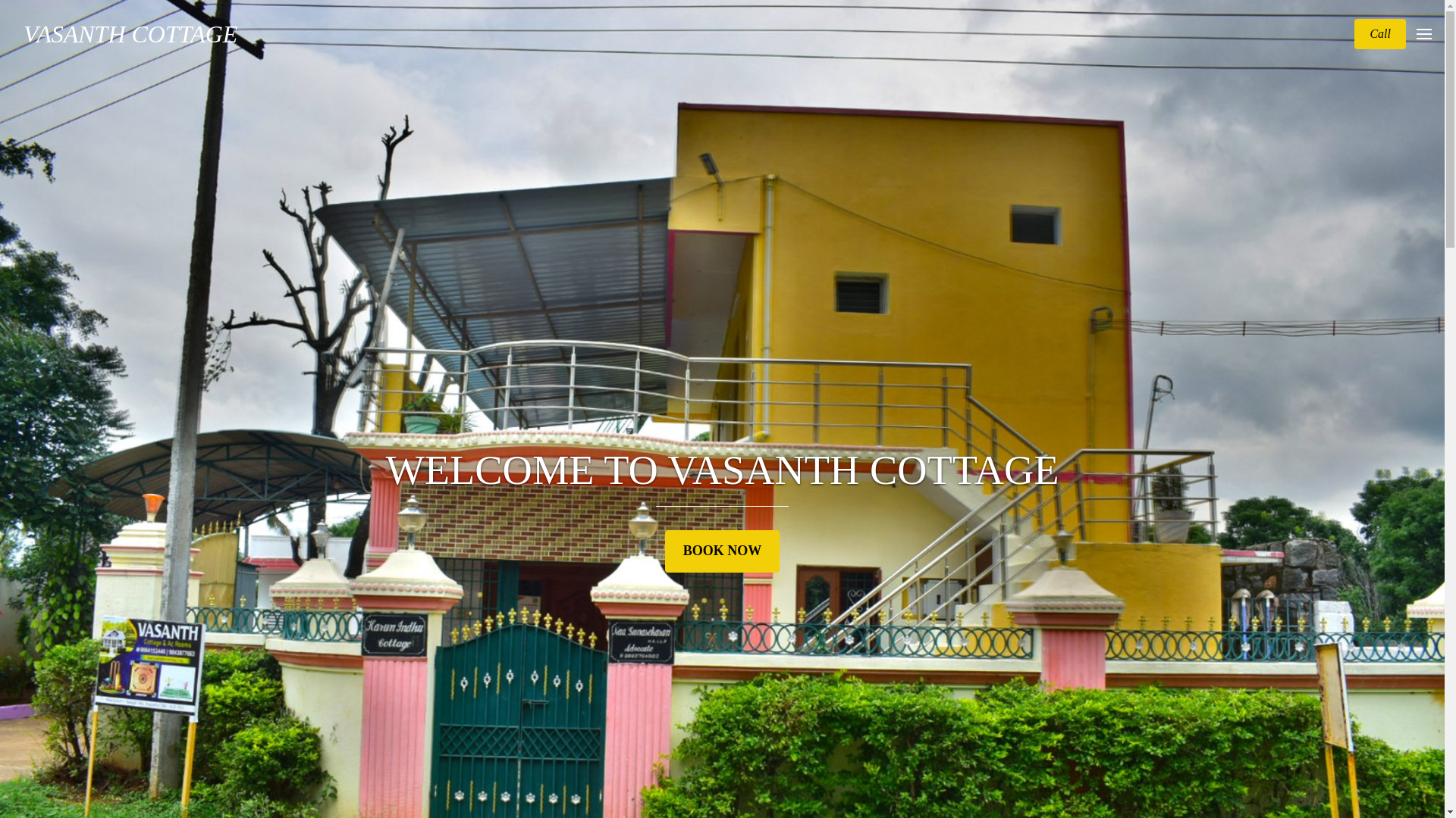website screenshot of https://vasanthcottage.in/