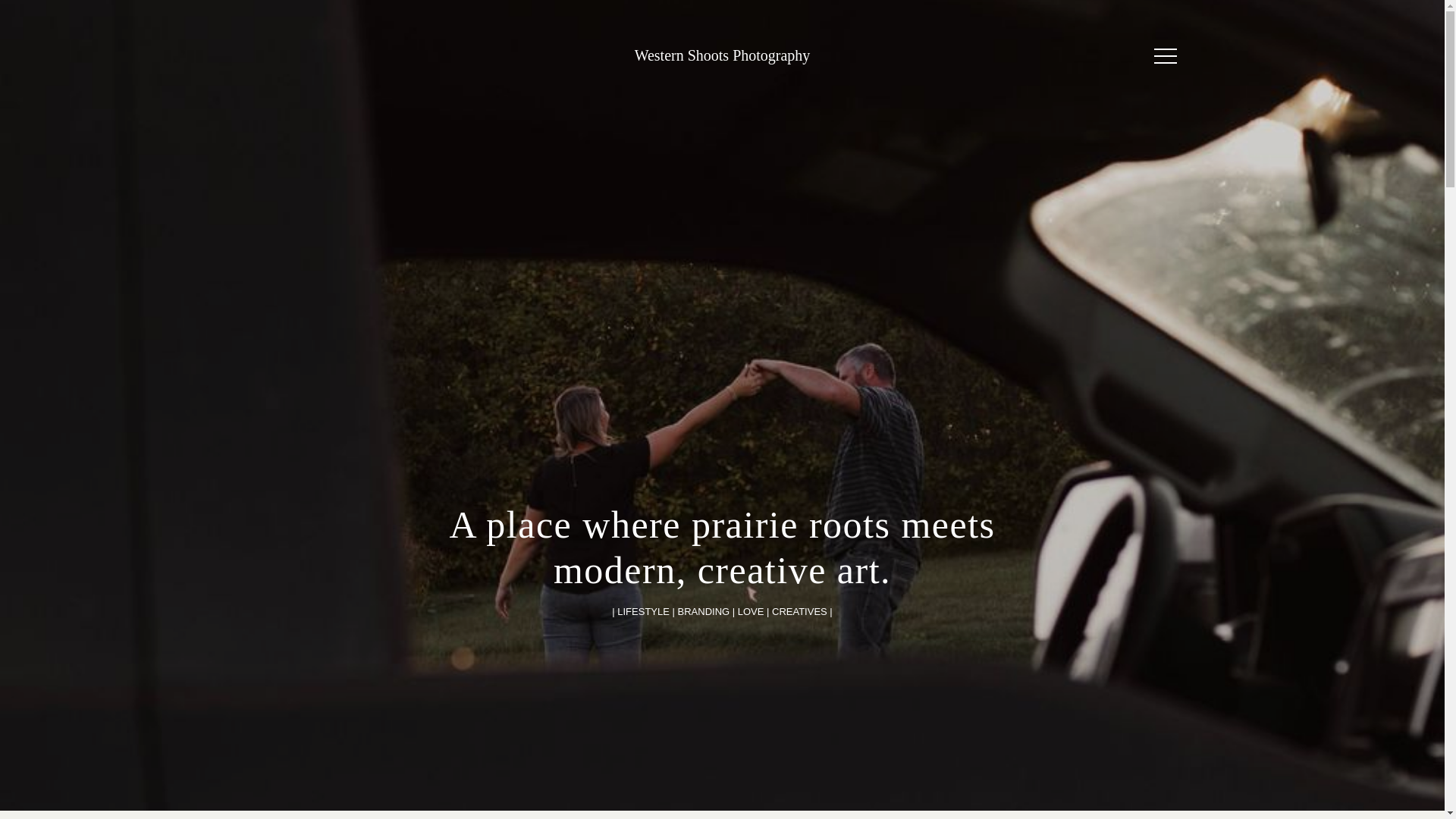 website screenshot of https://westernshootsphotography.ca/