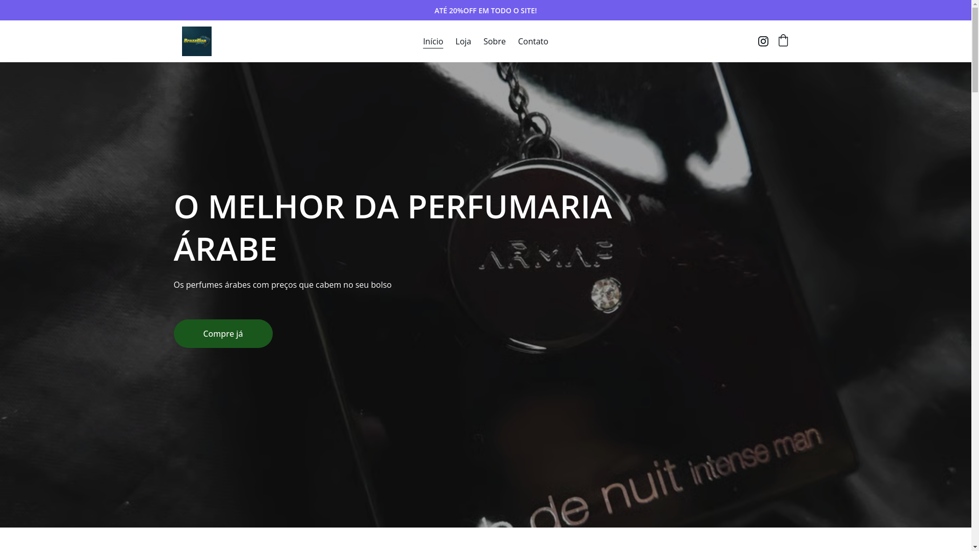 website screenshot of https://brazzilianarabianparfum.com.br/
