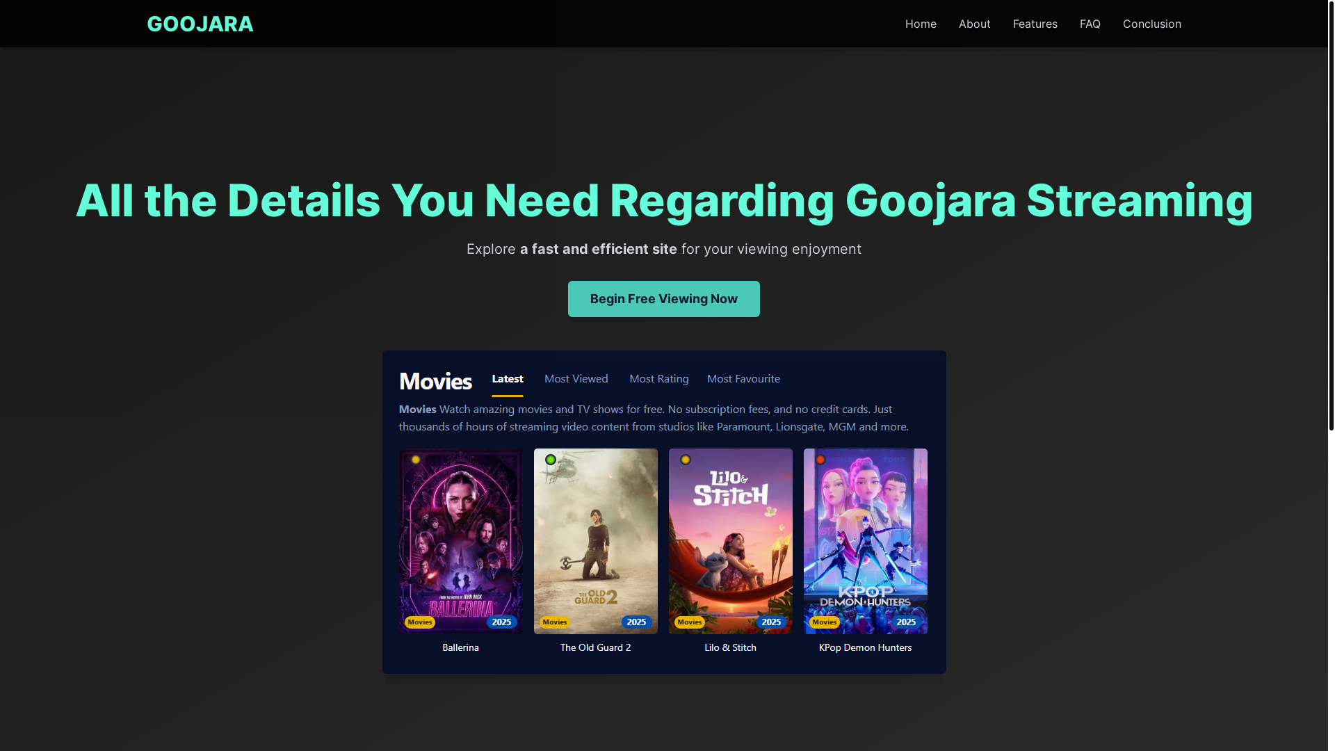 website screenshot of https://goojara-xqb8-exb.pages.dev/