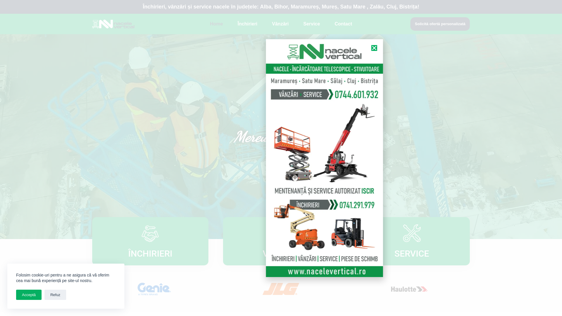 website screenshot of https://nacelezalau.ro/