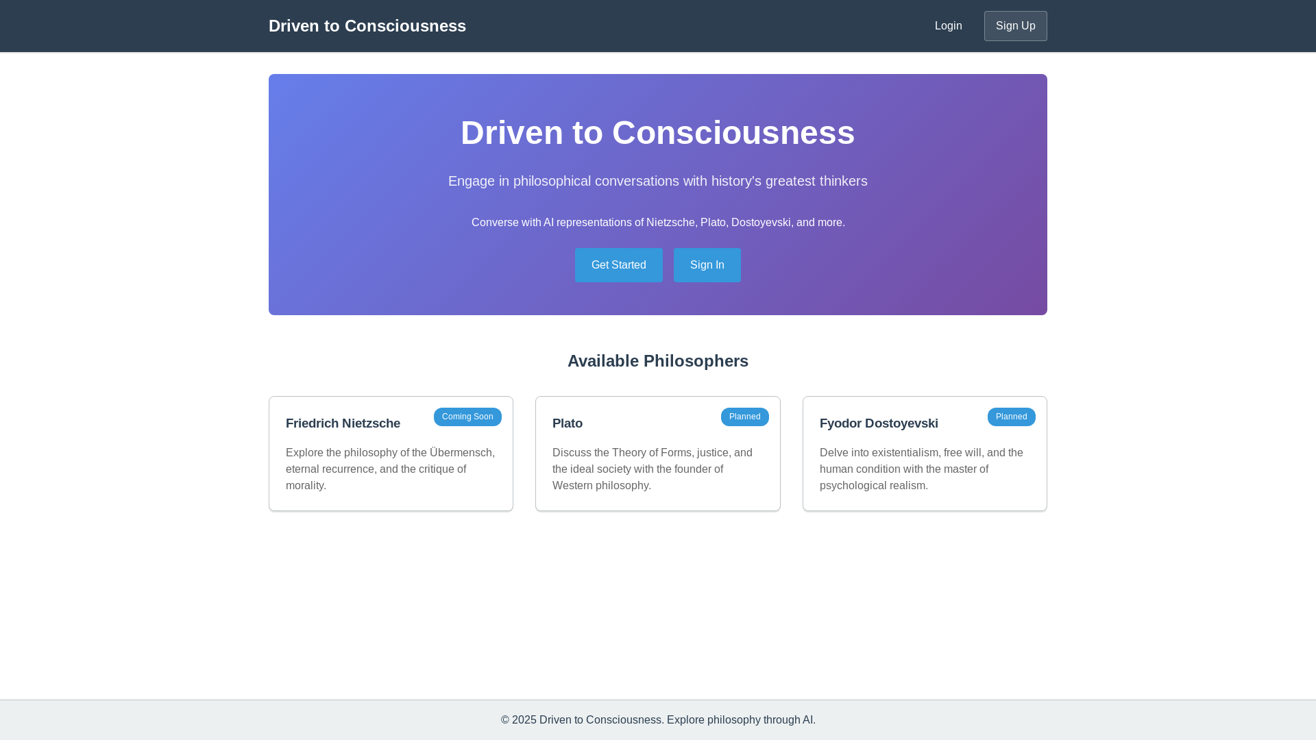 website screenshot of https://driven2cons.com/