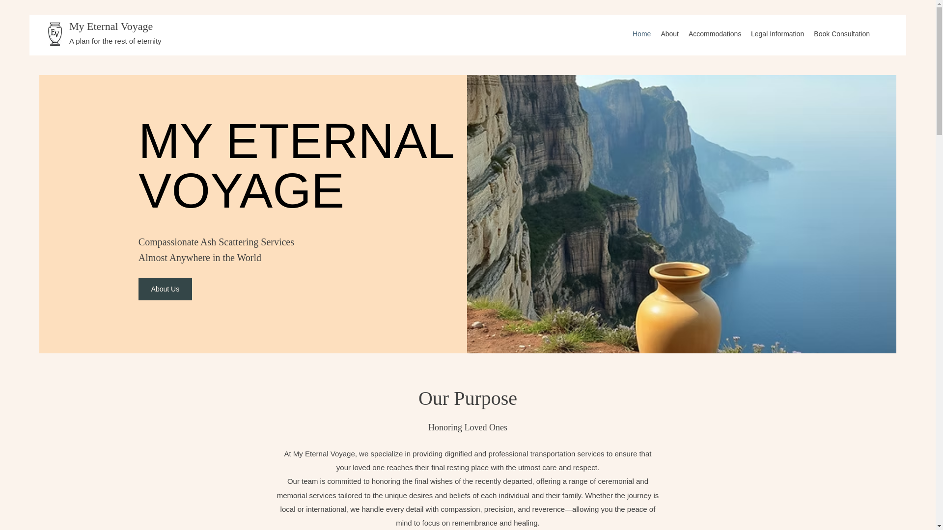 website screenshot of https://myeternalvoyage.com/