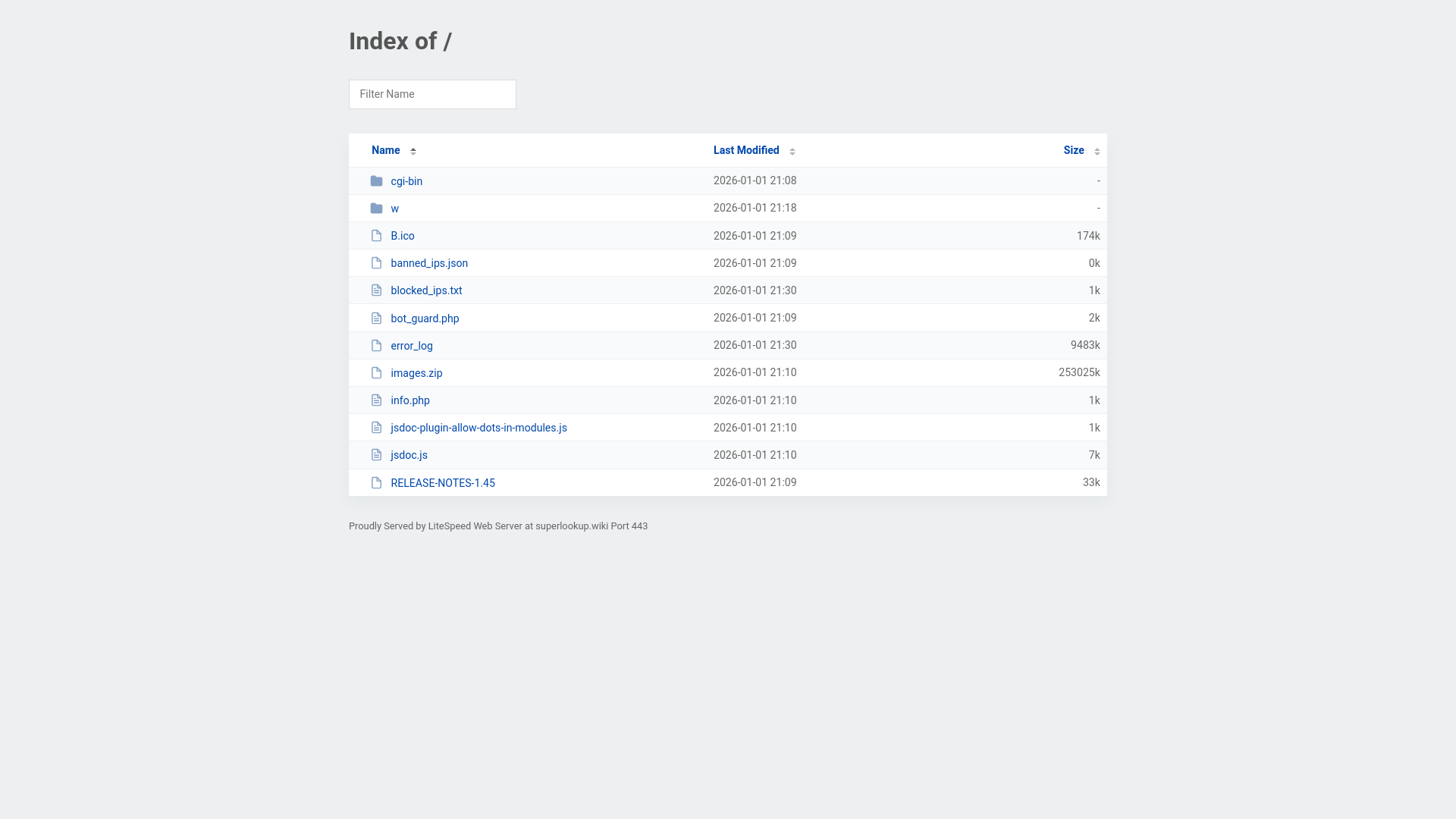 website screenshot of https://superlookup.wiki/