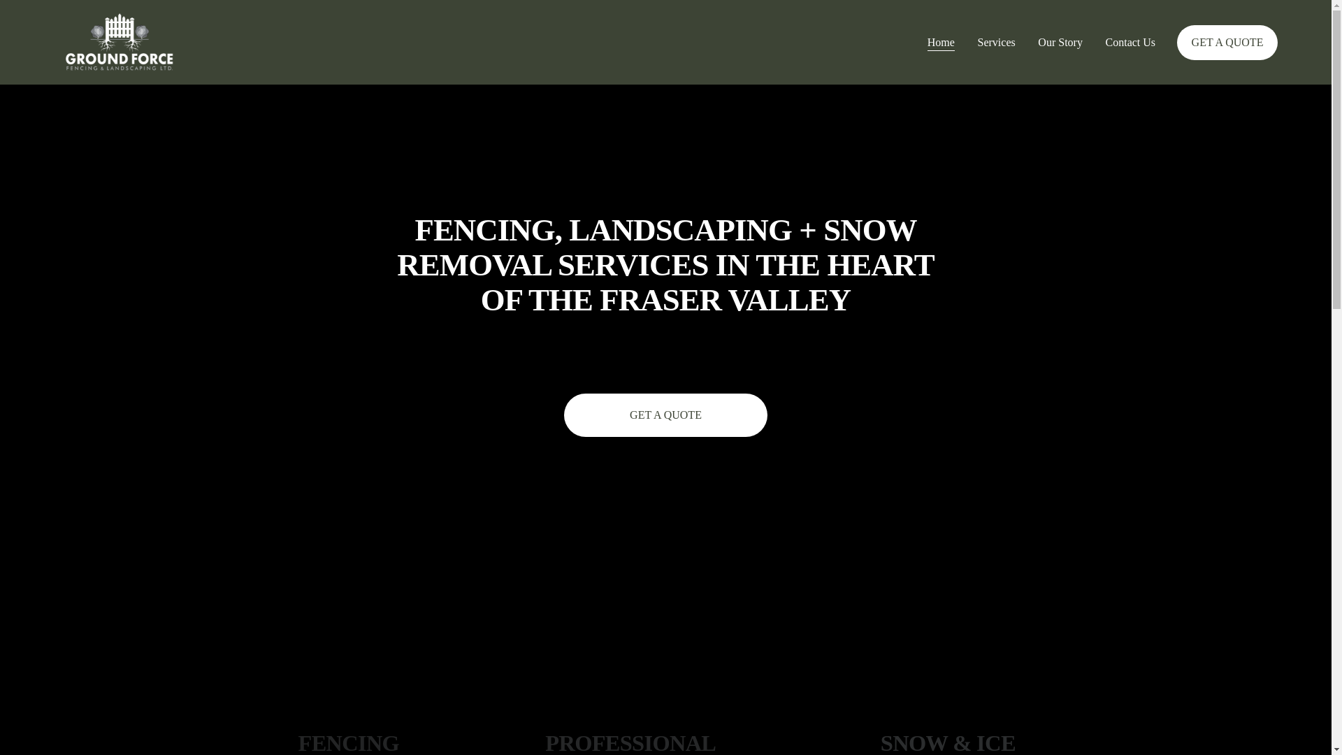 website screenshot of https://groundforcefencing.com/