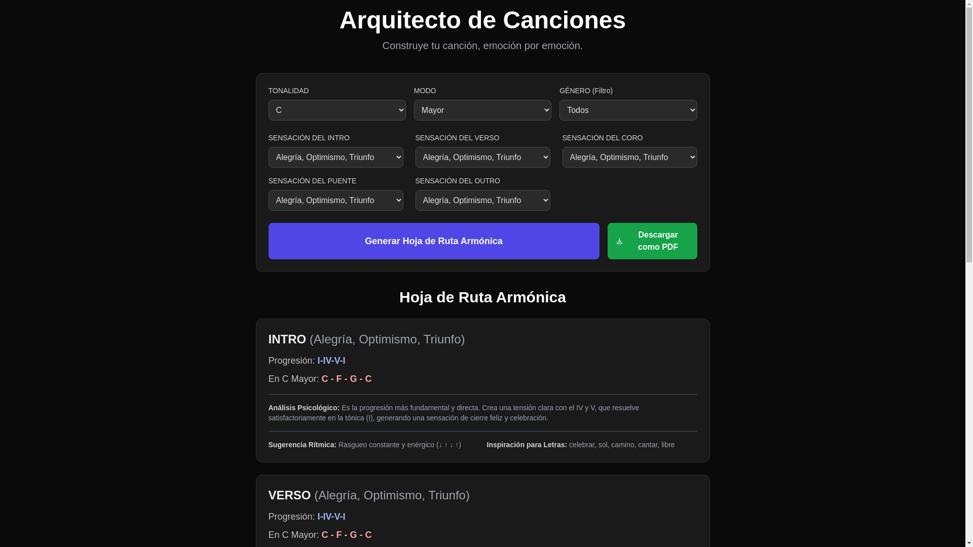 website screenshot of https://progresiones.pages.dev/