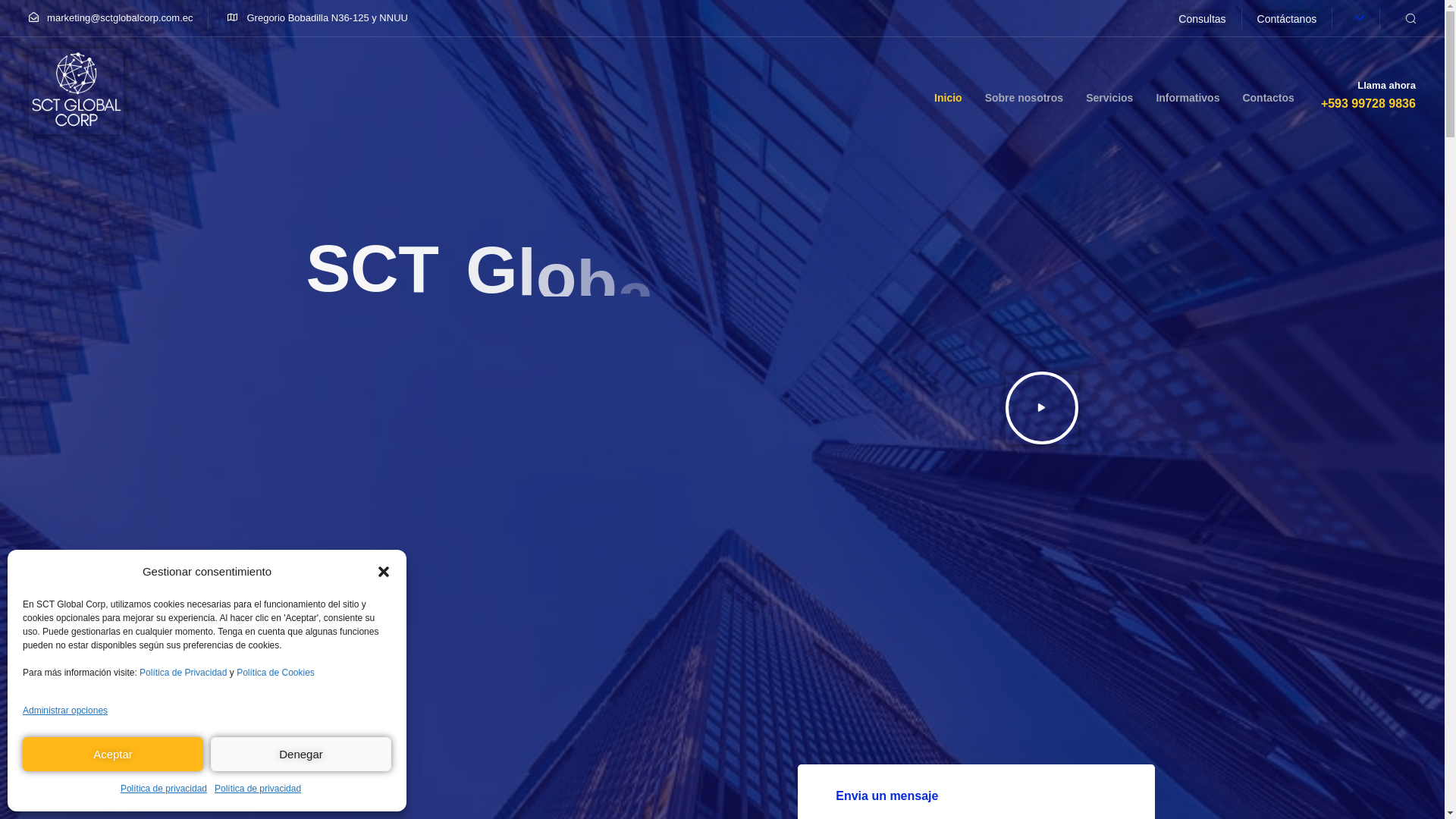 website screenshot of https://sctglobalcorp.com.ec/