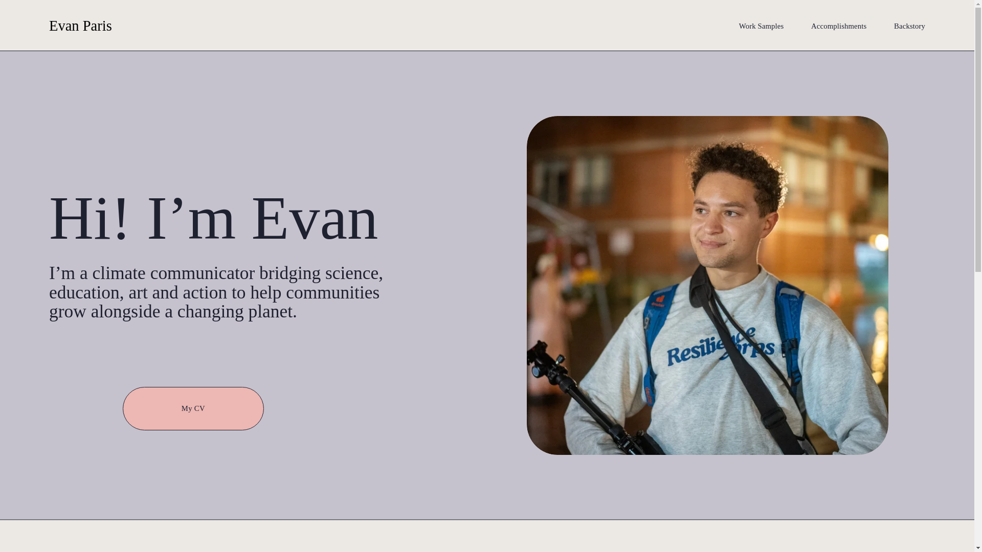 website screenshot of https://evan-paris.com/