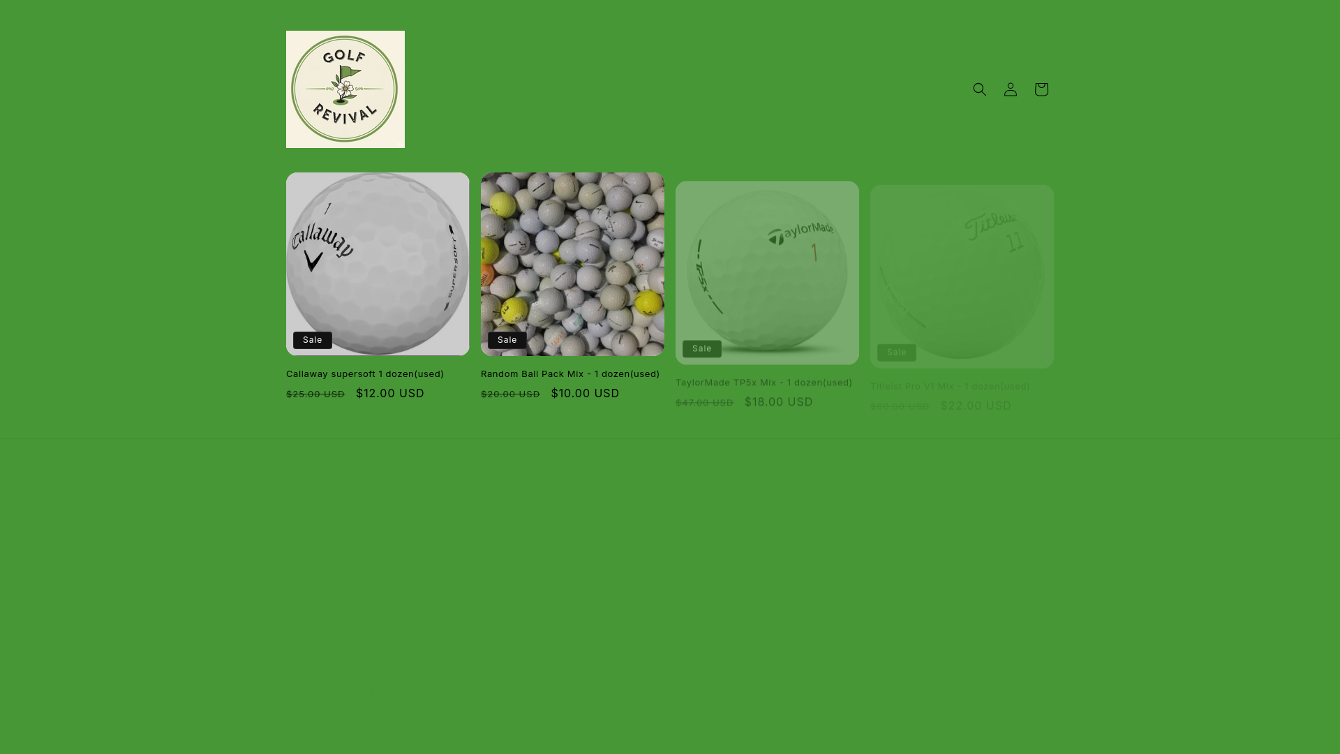 website screenshot of https://golfrevival1.com/