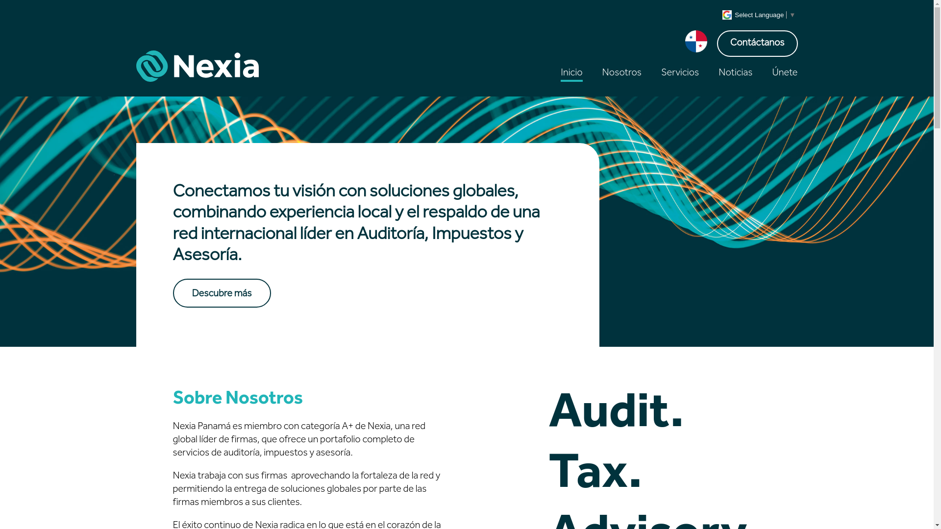 website screenshot of https://nexia.pa/