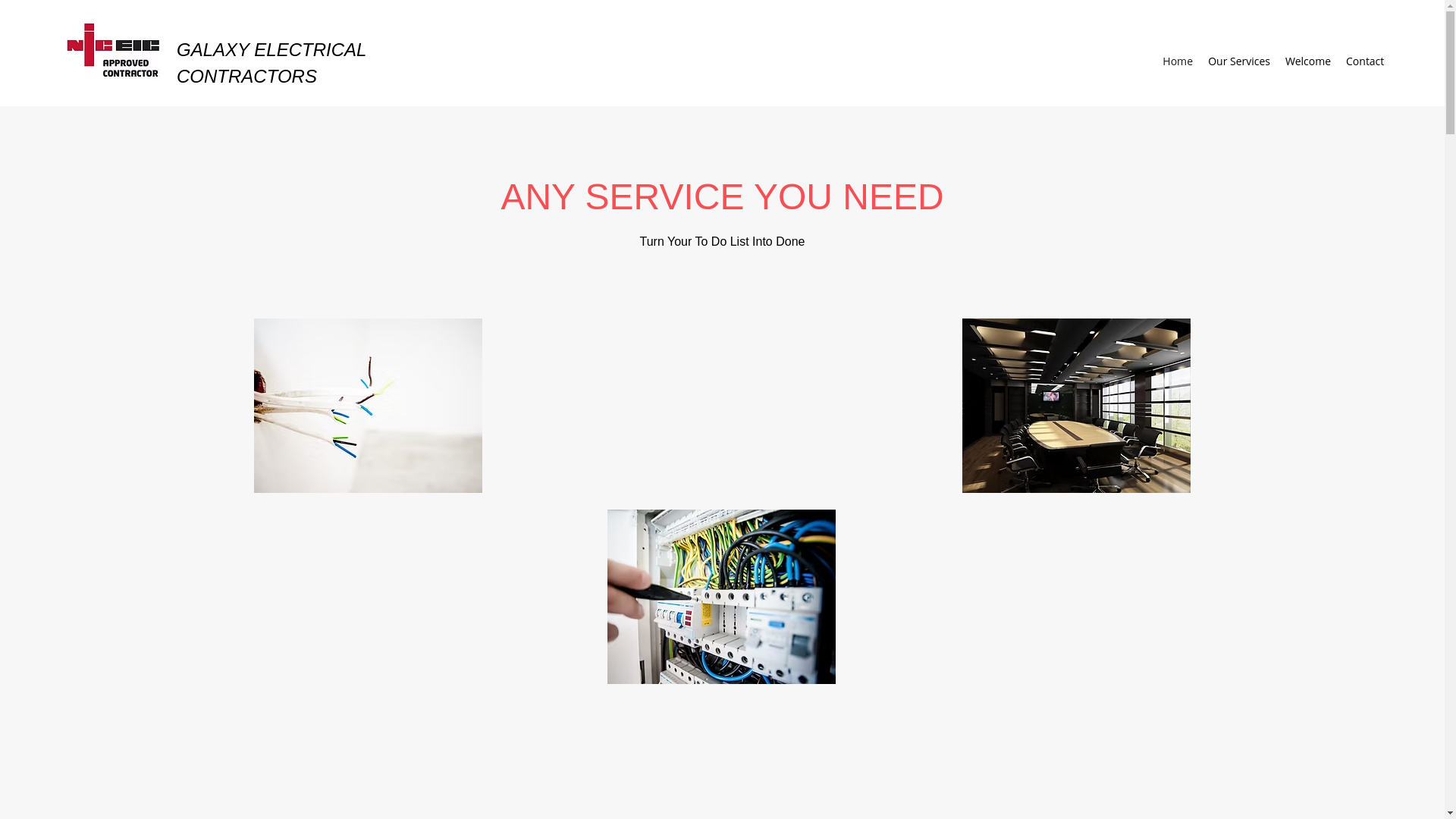 website screenshot of https://galaxyelectricalcontractorsltd.com/