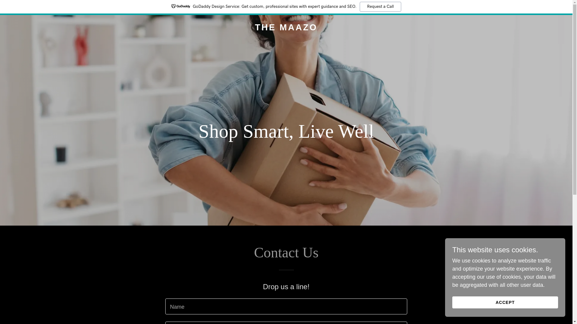 website screenshot of https://themaazo.shop/