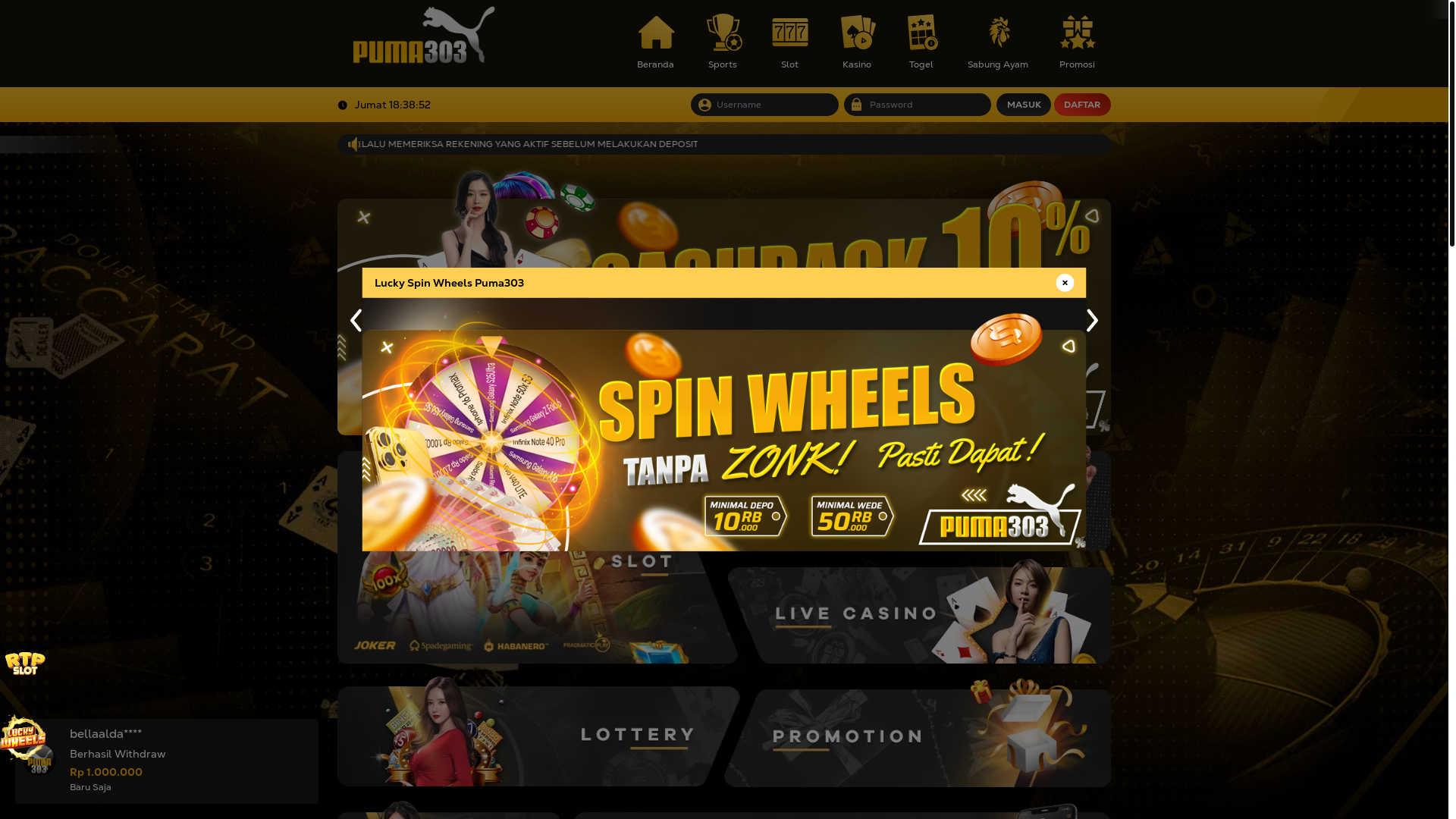 website screenshot of https://puma303-medan.xyz/