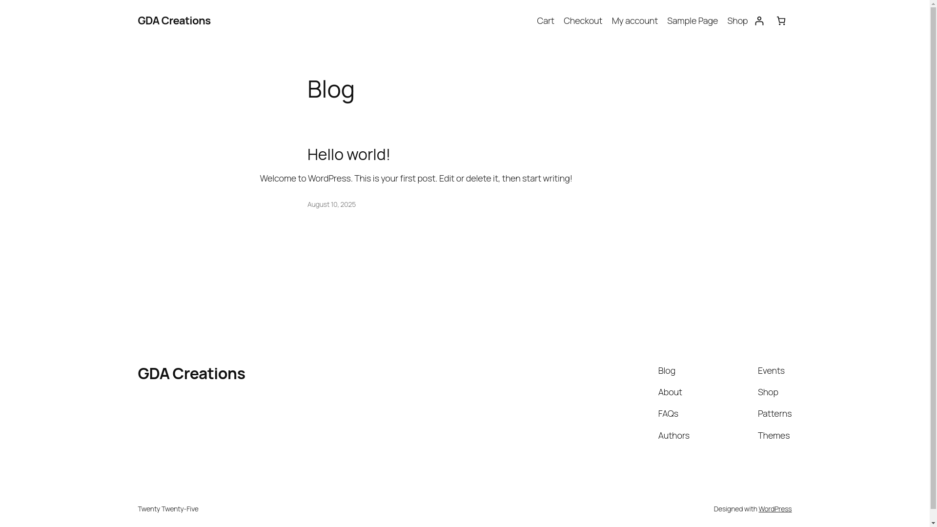 website screenshot of https://gdacreations.co.uk/