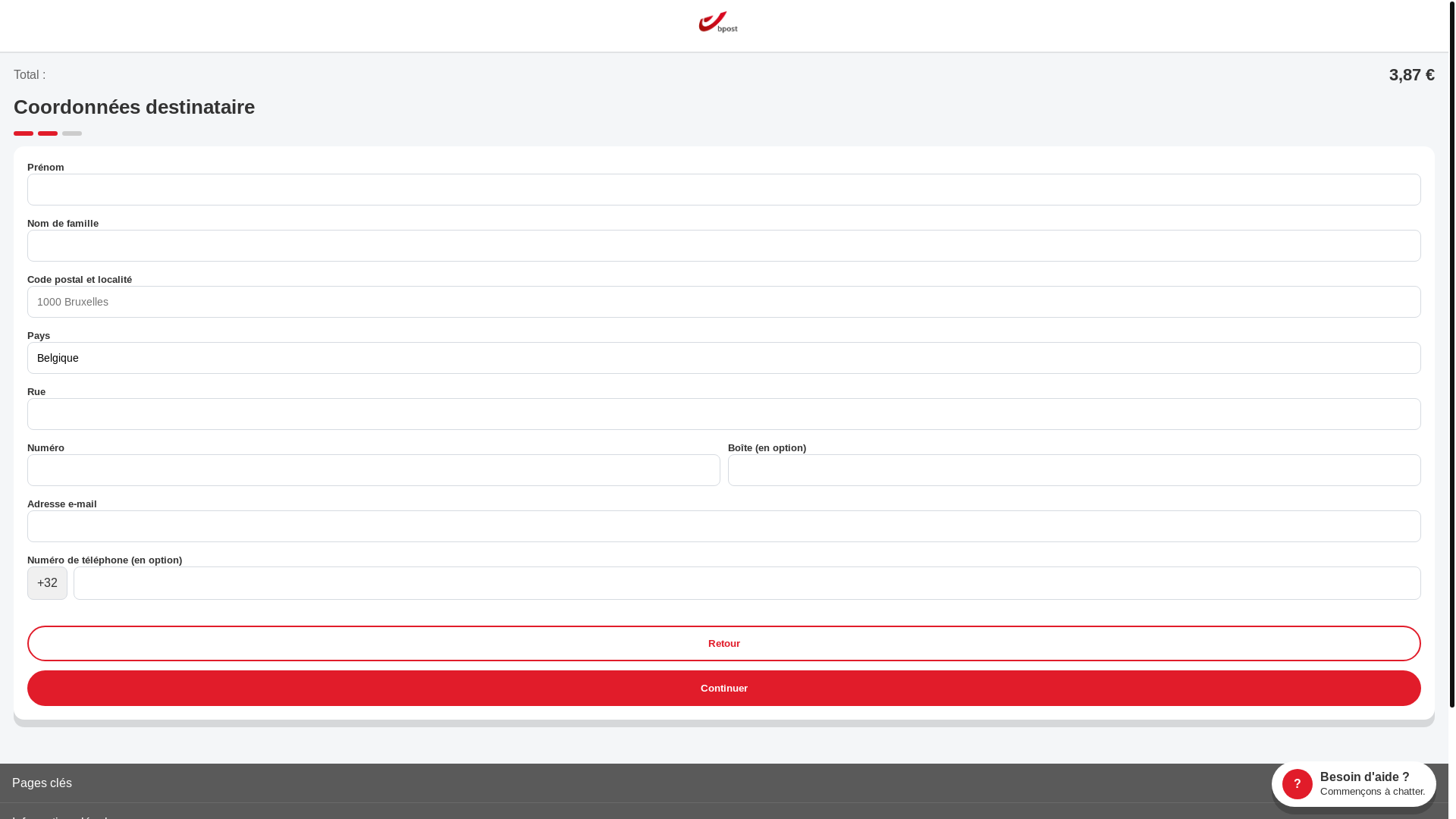 website screenshot of https://suivi-bpost-be.com