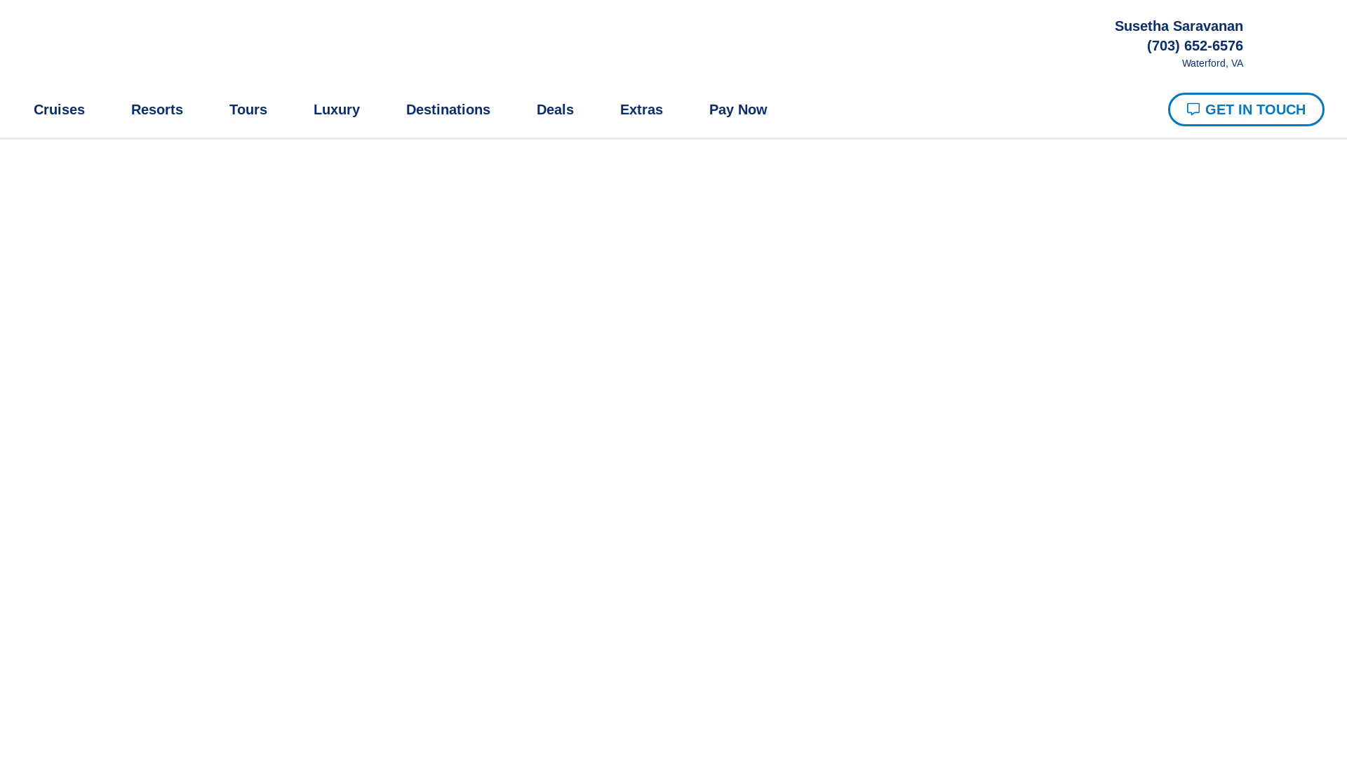 website screenshot of https://travel-sevenseas.com/