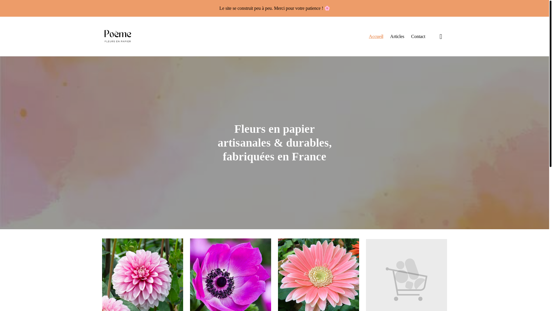 website screenshot of https://atelierpoeme.fr/