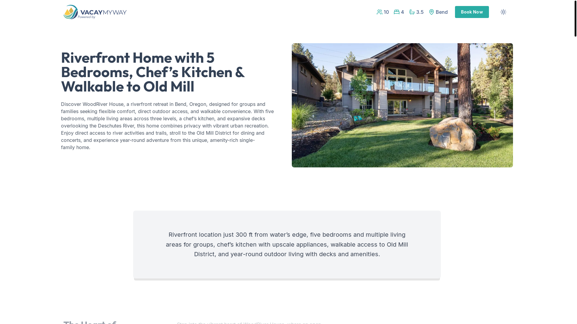 website screenshot of https://deschutesedge.house/