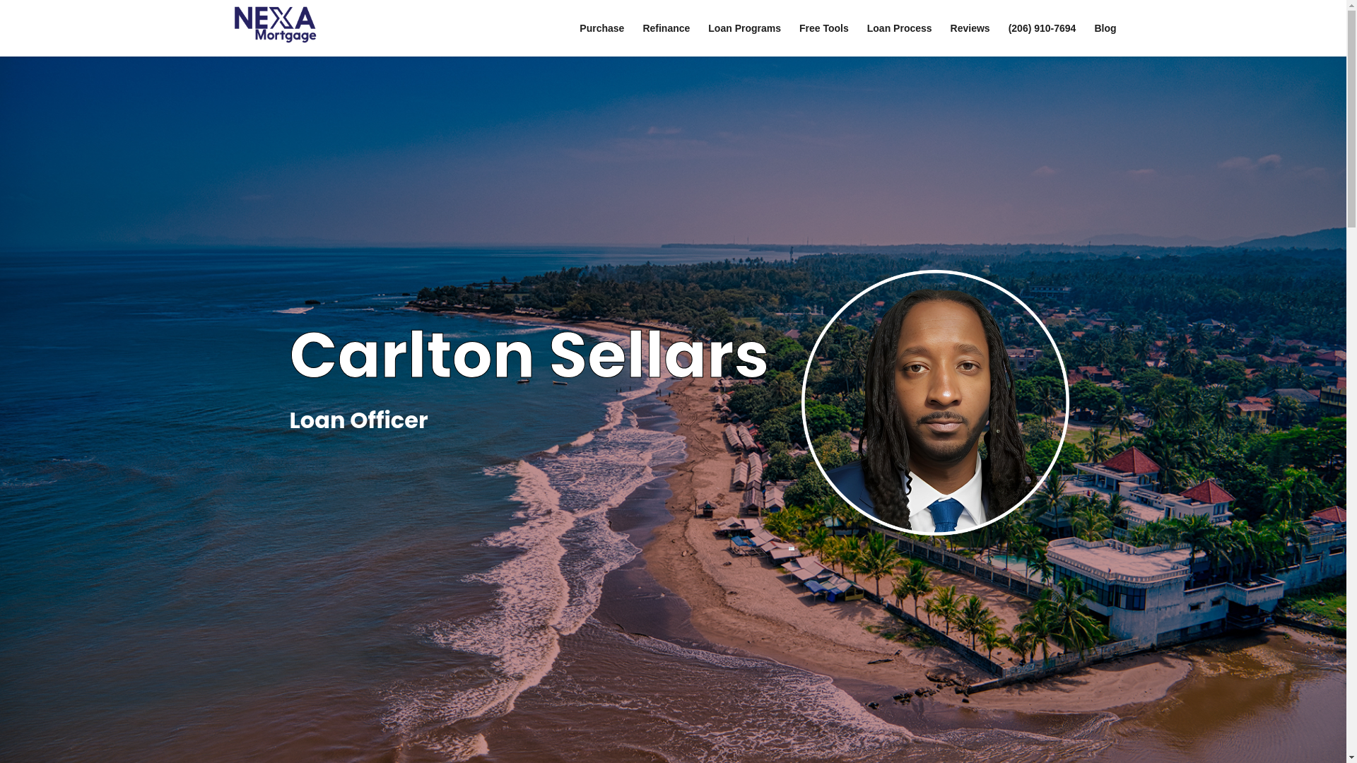 website screenshot of https://carltonsellars-nexamortgage.com/