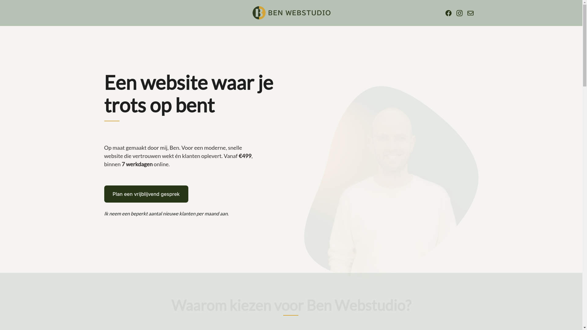 website screenshot of https://benwebstudio.nl/