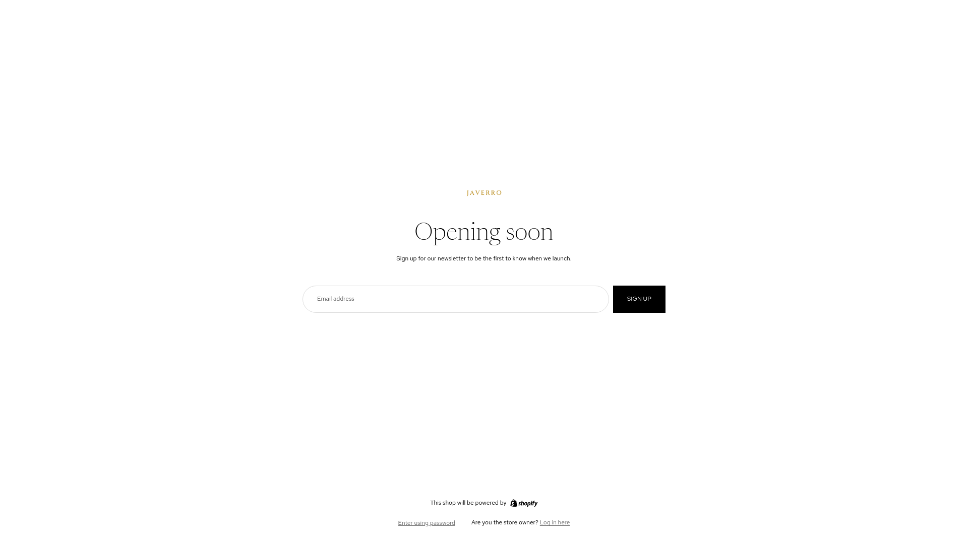 website screenshot of https://javerro.com/