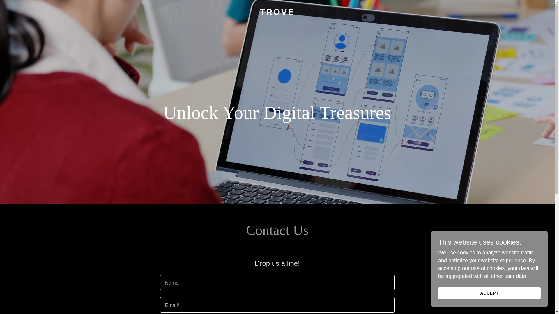 website screenshot of https://getthetrove.com/
