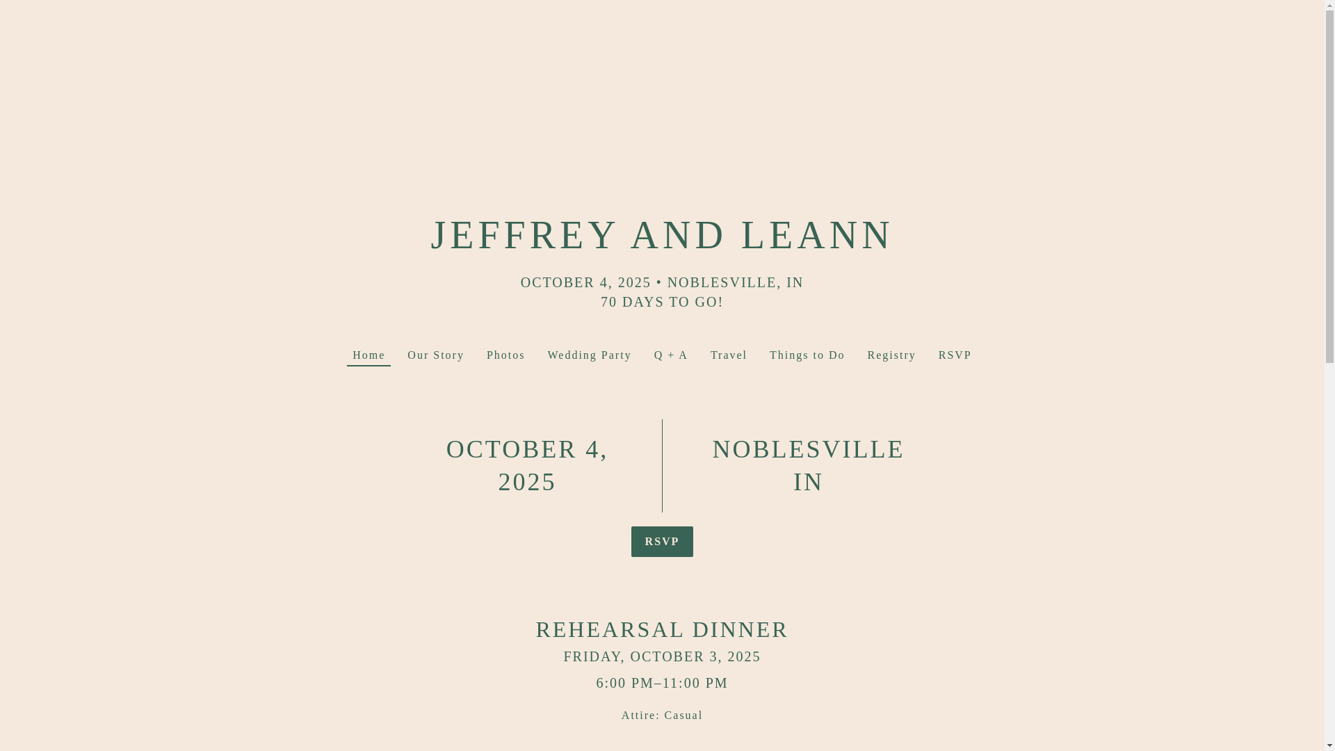 website screenshot of https://jeffandleann.com/