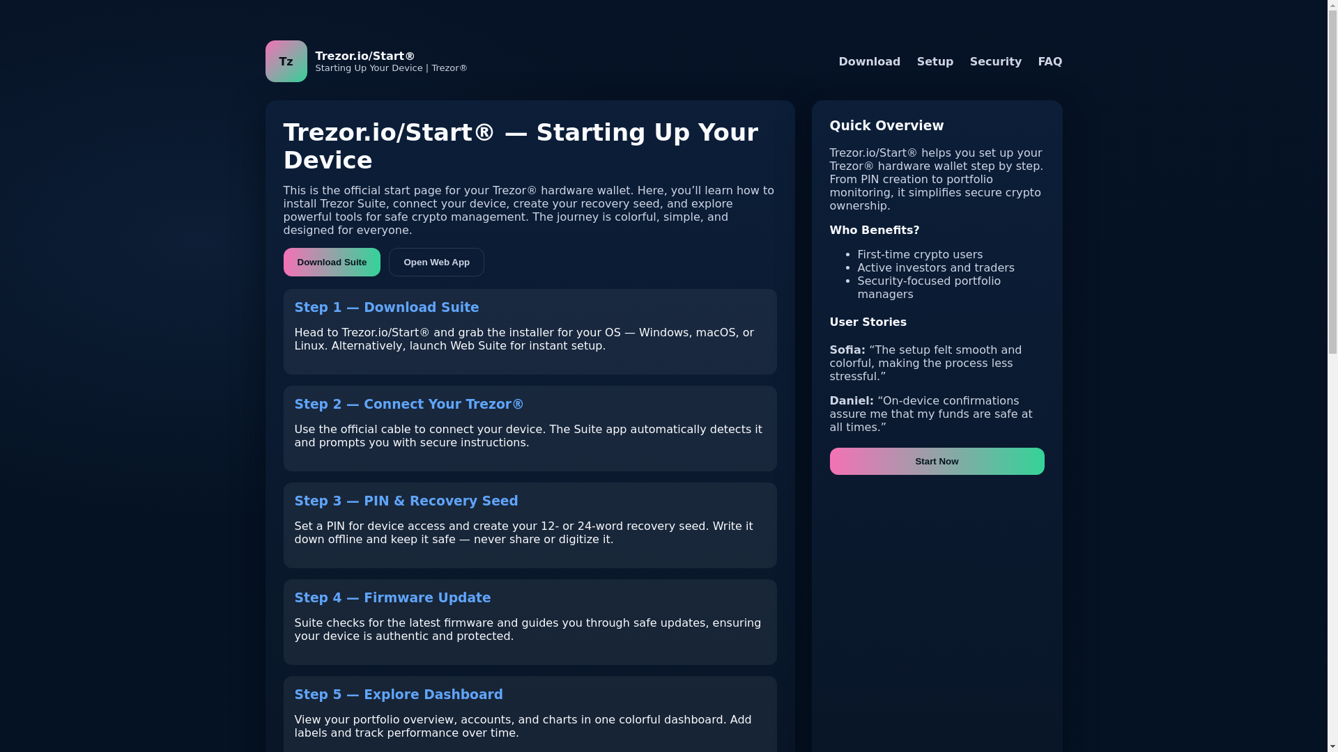 website screenshot of https://io-trezr-start-faq.pages.dev/