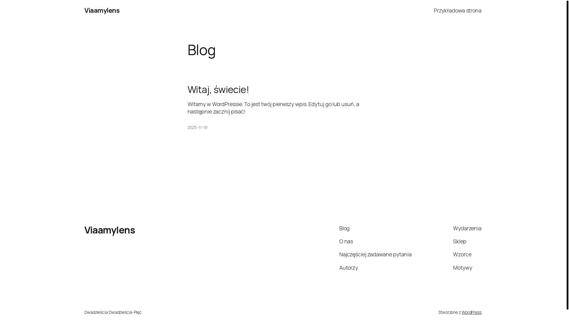 website screenshot of https://viaamylens.pl/