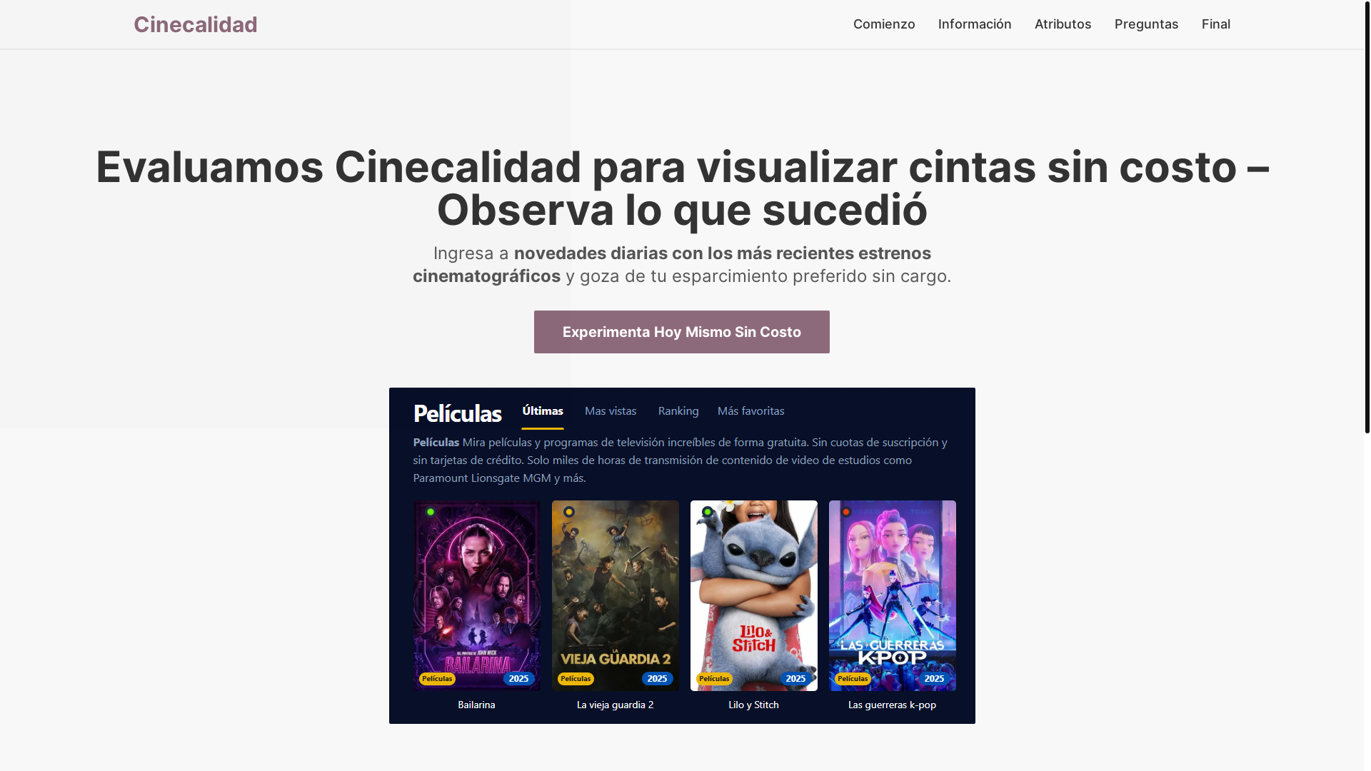 website screenshot of https://cinecalidad-u5a9.pages.dev/