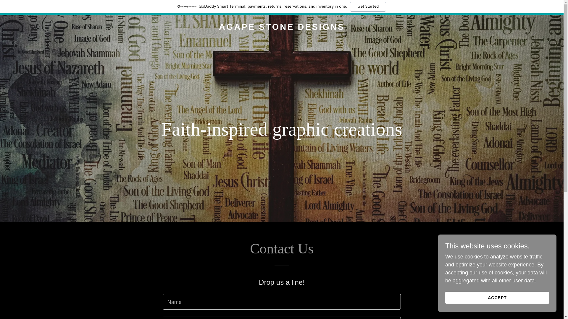 website screenshot of https://agapestonedesigns.com/
