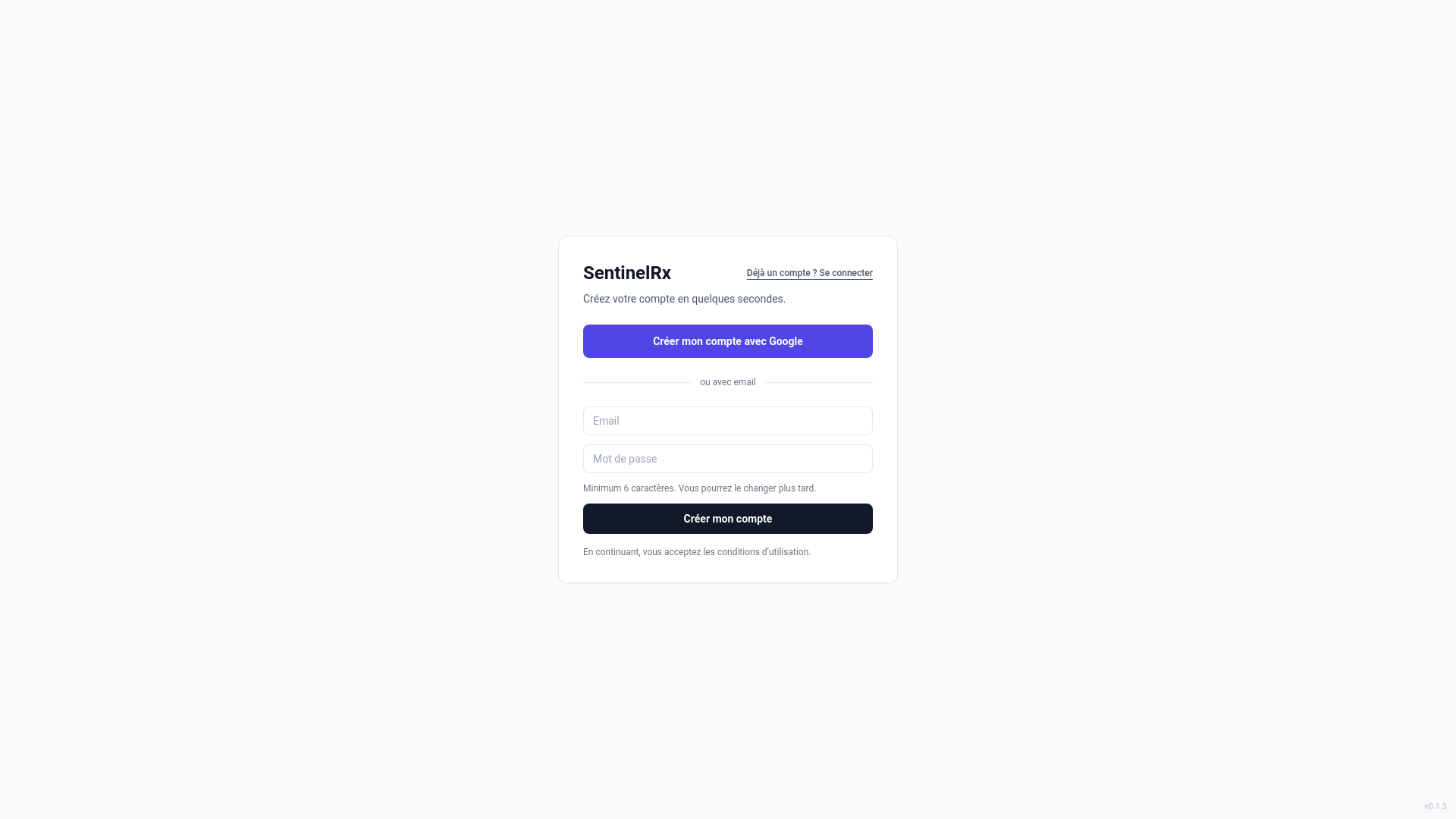website screenshot of https://sentinelrx.ca/