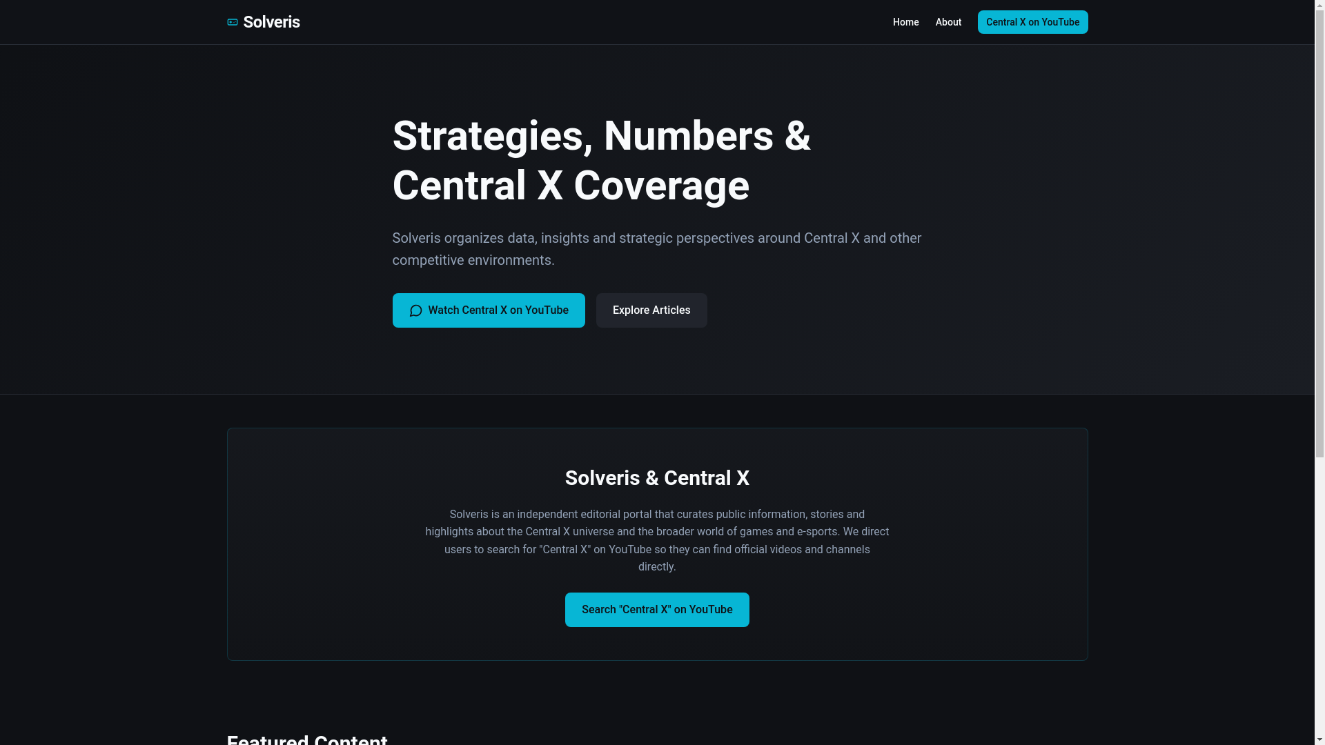 website screenshot of https://solveris.pages.dev/