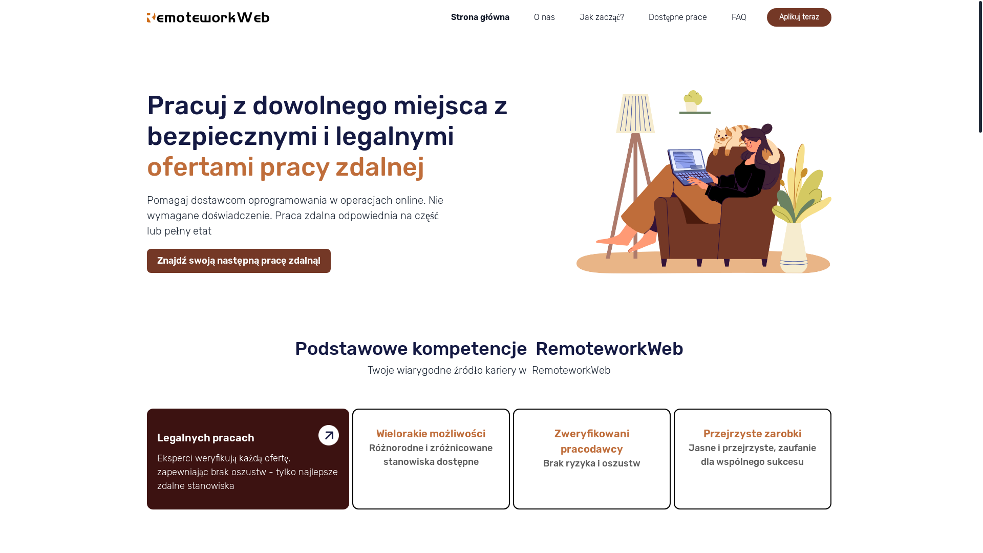 website screenshot of https://remoteworkwebpl.com/