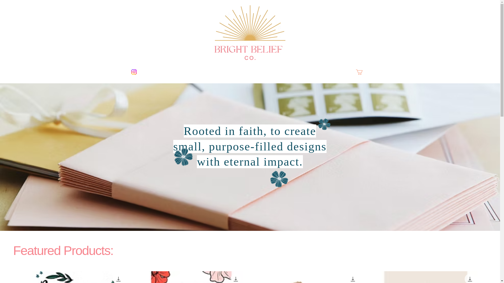 website screenshot of https://brightbeliefco.com/