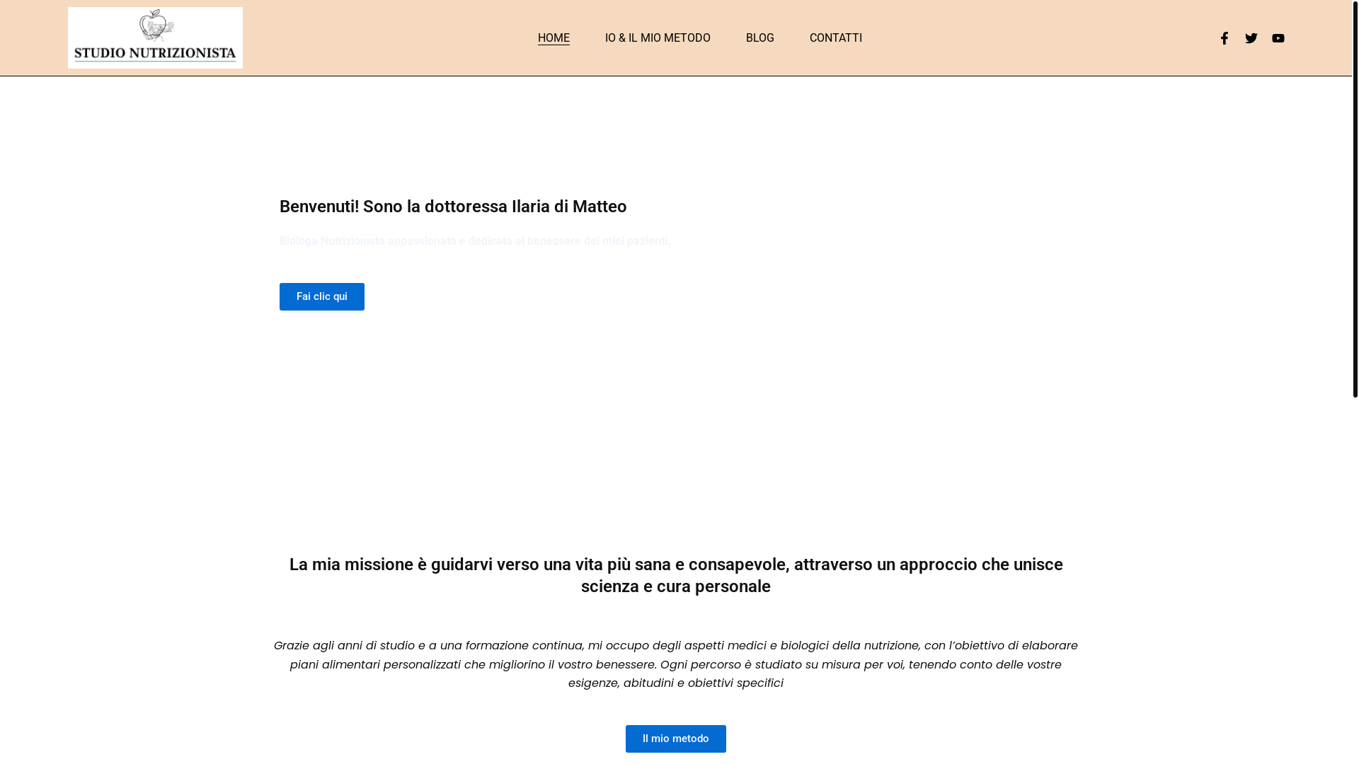 website screenshot of https://ilariadimatteonutrizione.it/