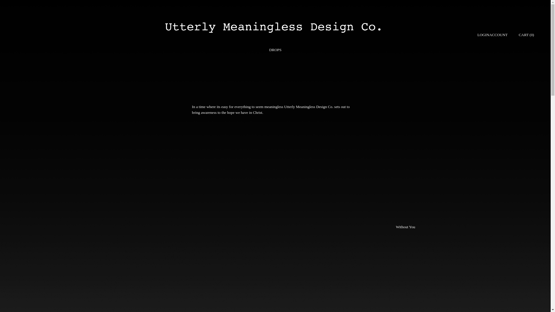 website screenshot of https://utterlymeaninglessdesignco.com/