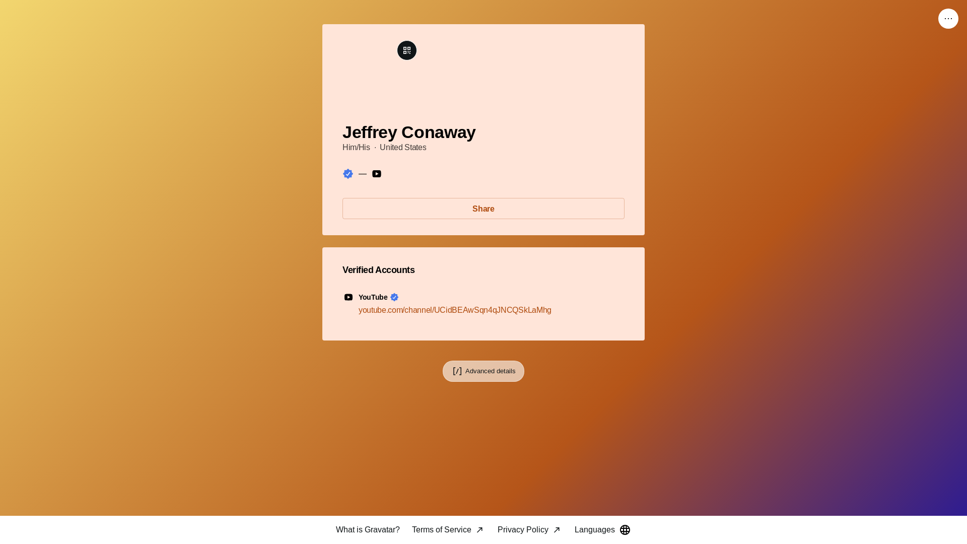 website screenshot of https://jeffreyconaway.link/