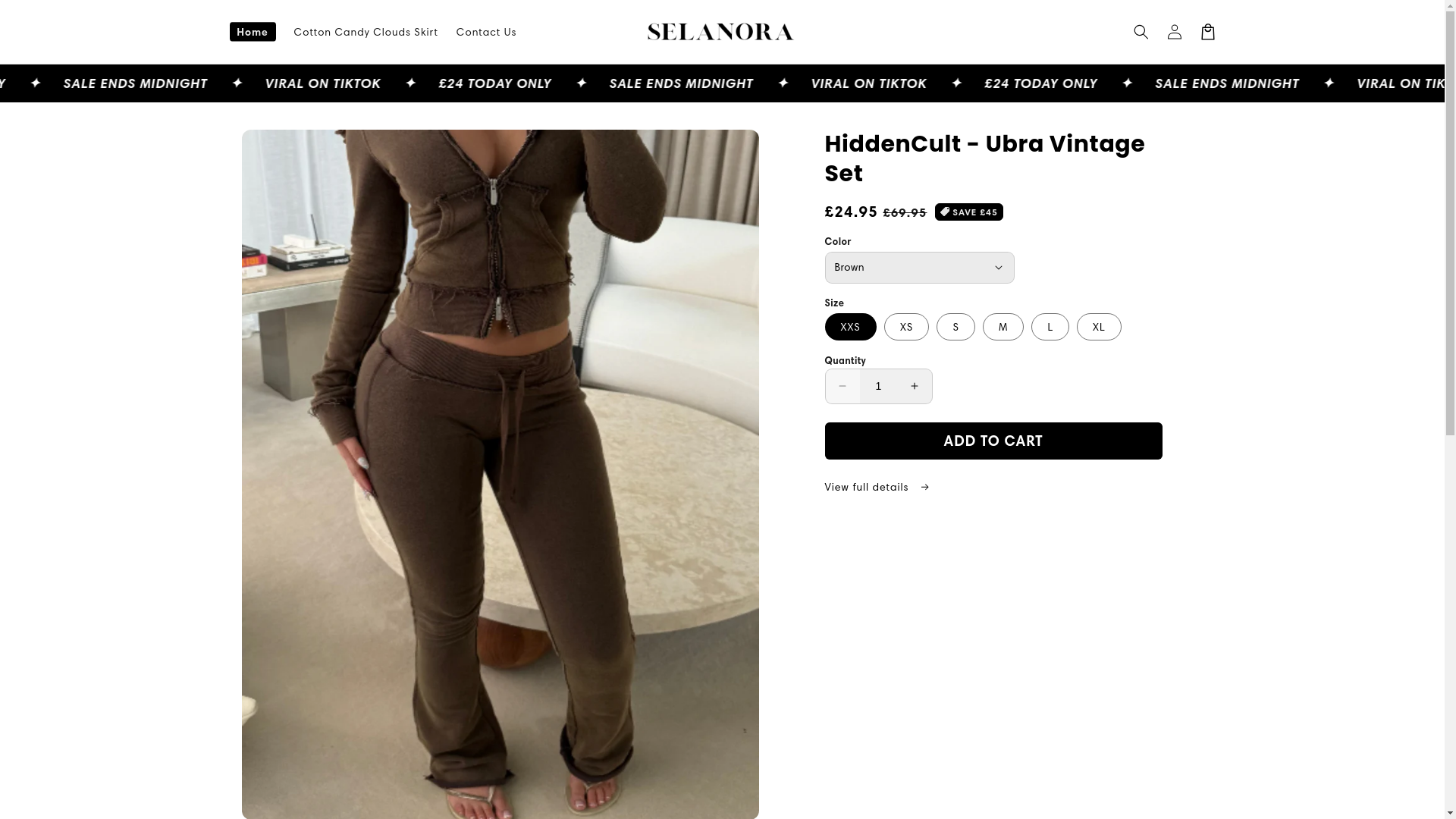 website screenshot of https://selanora.store/