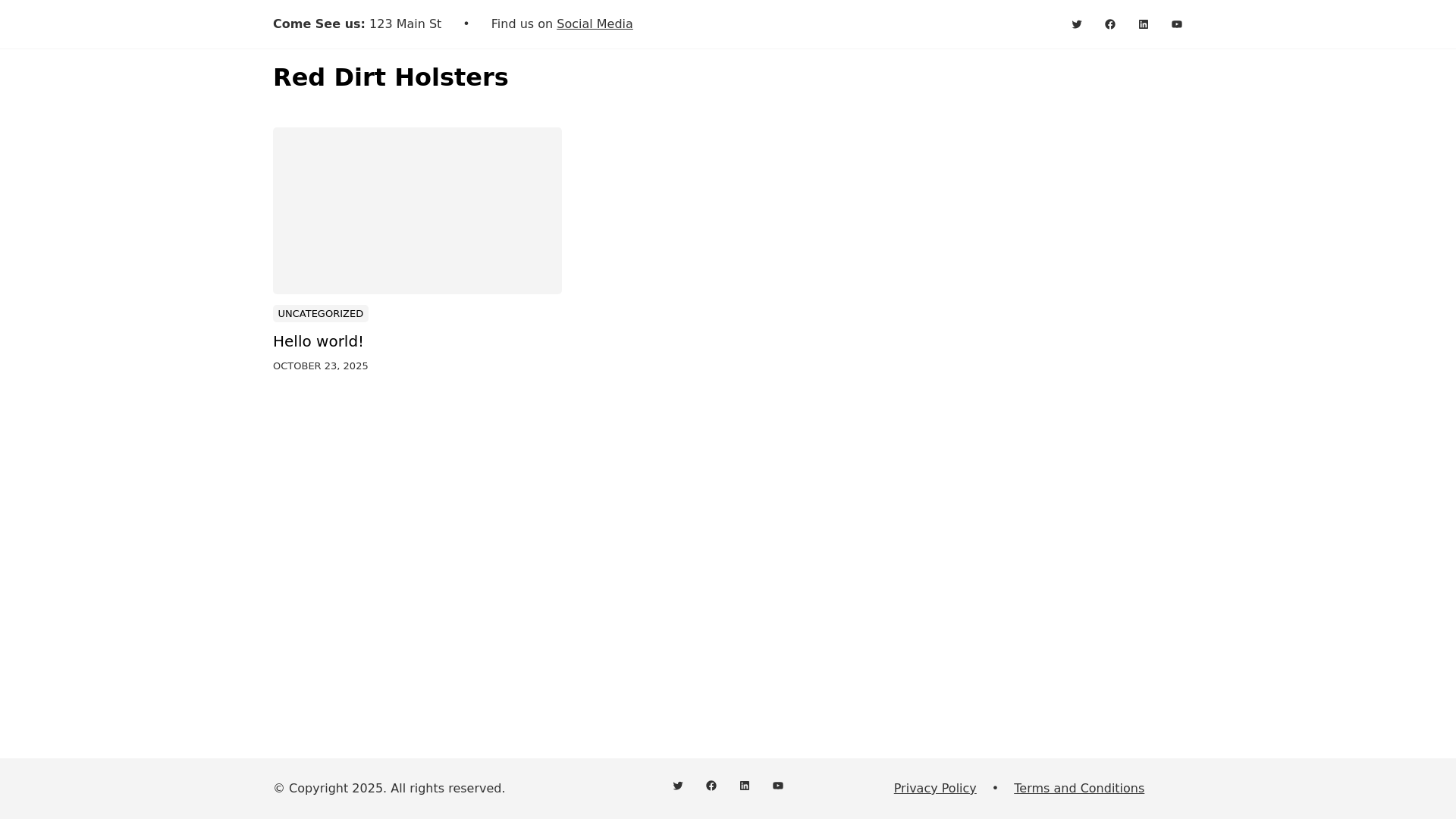 website screenshot of https://reddirtholsters.com/