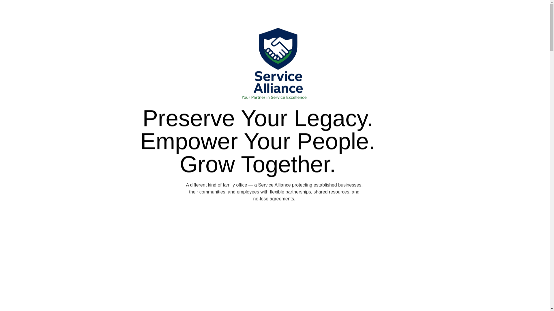 website screenshot of https://servicealliancecompanies.com/