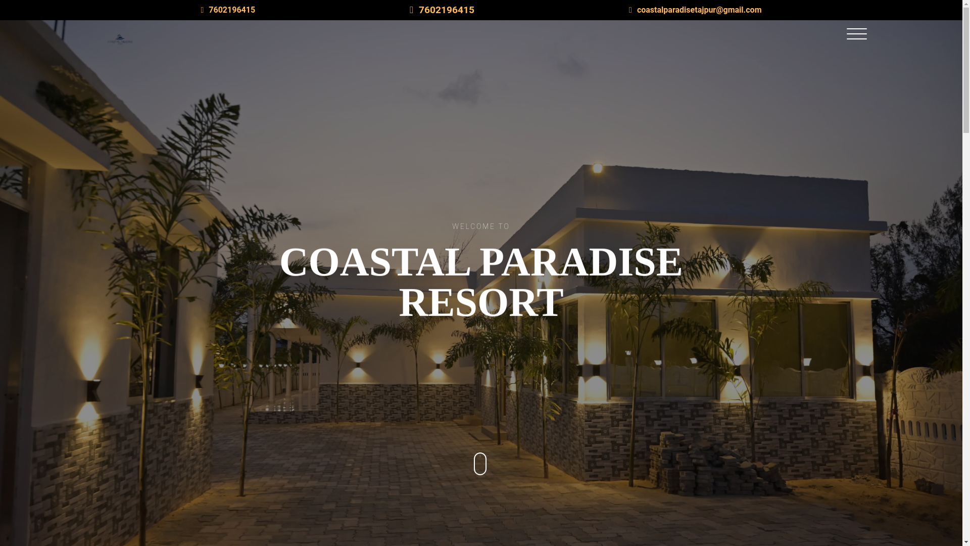 website screenshot of https://coastalparadiseresort.in/